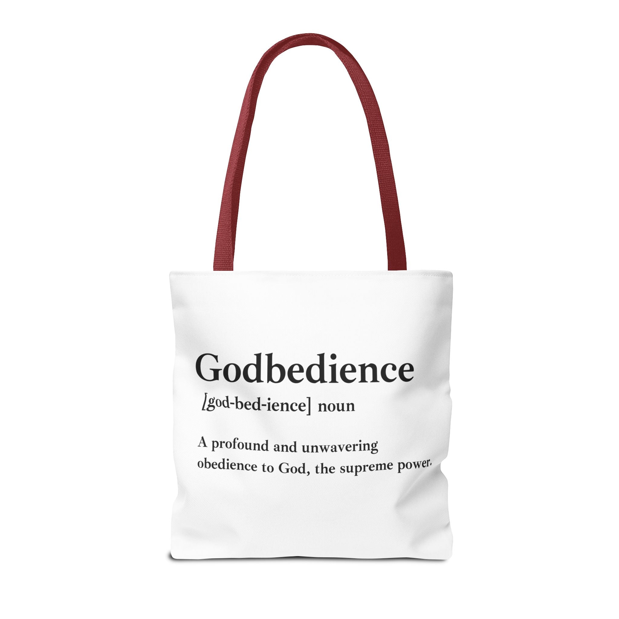 Godbedience Tote Bag - Custom Printed Stylish and Functional Tote