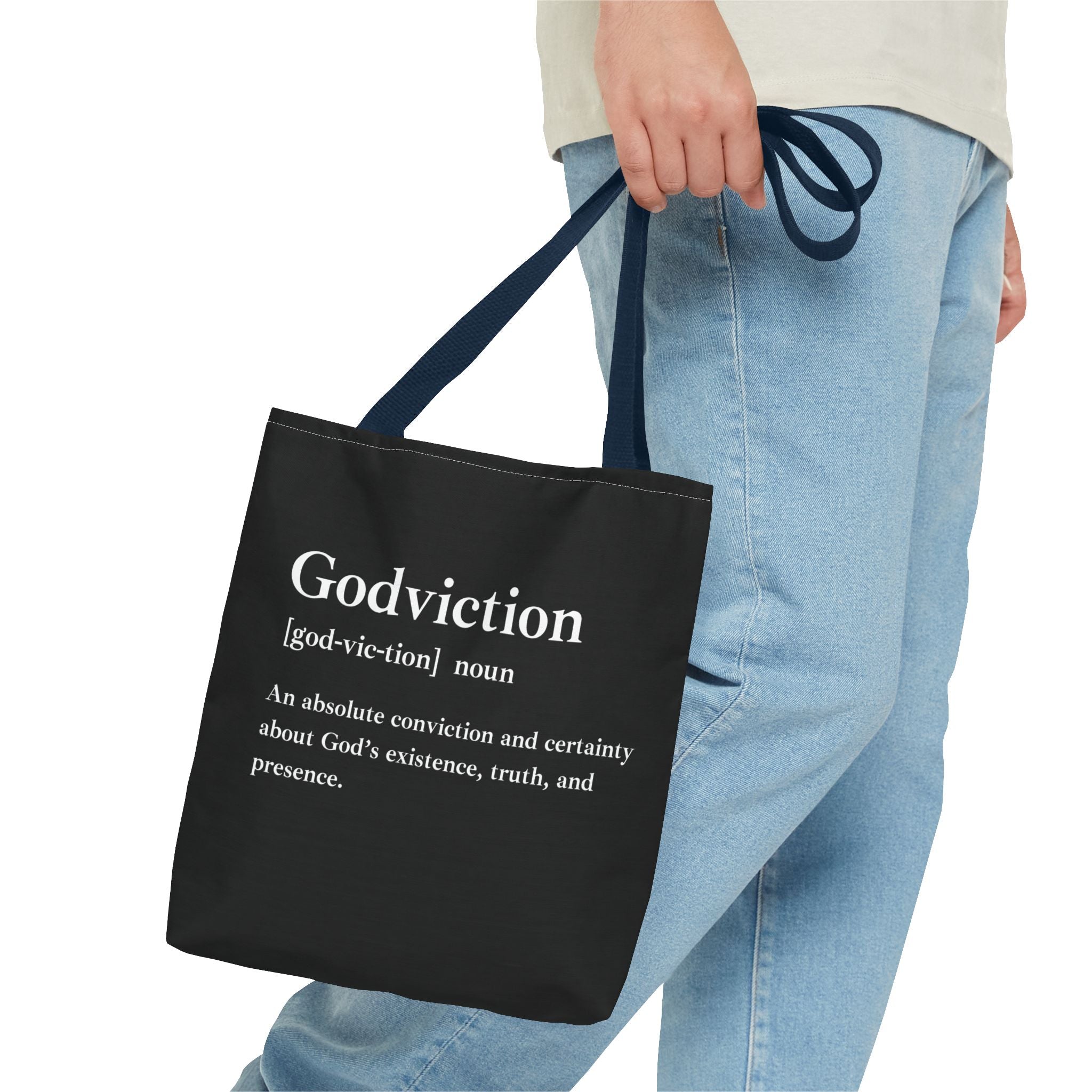 Godviction Tote Bag - Custom Printed Stylish and Functional Tote