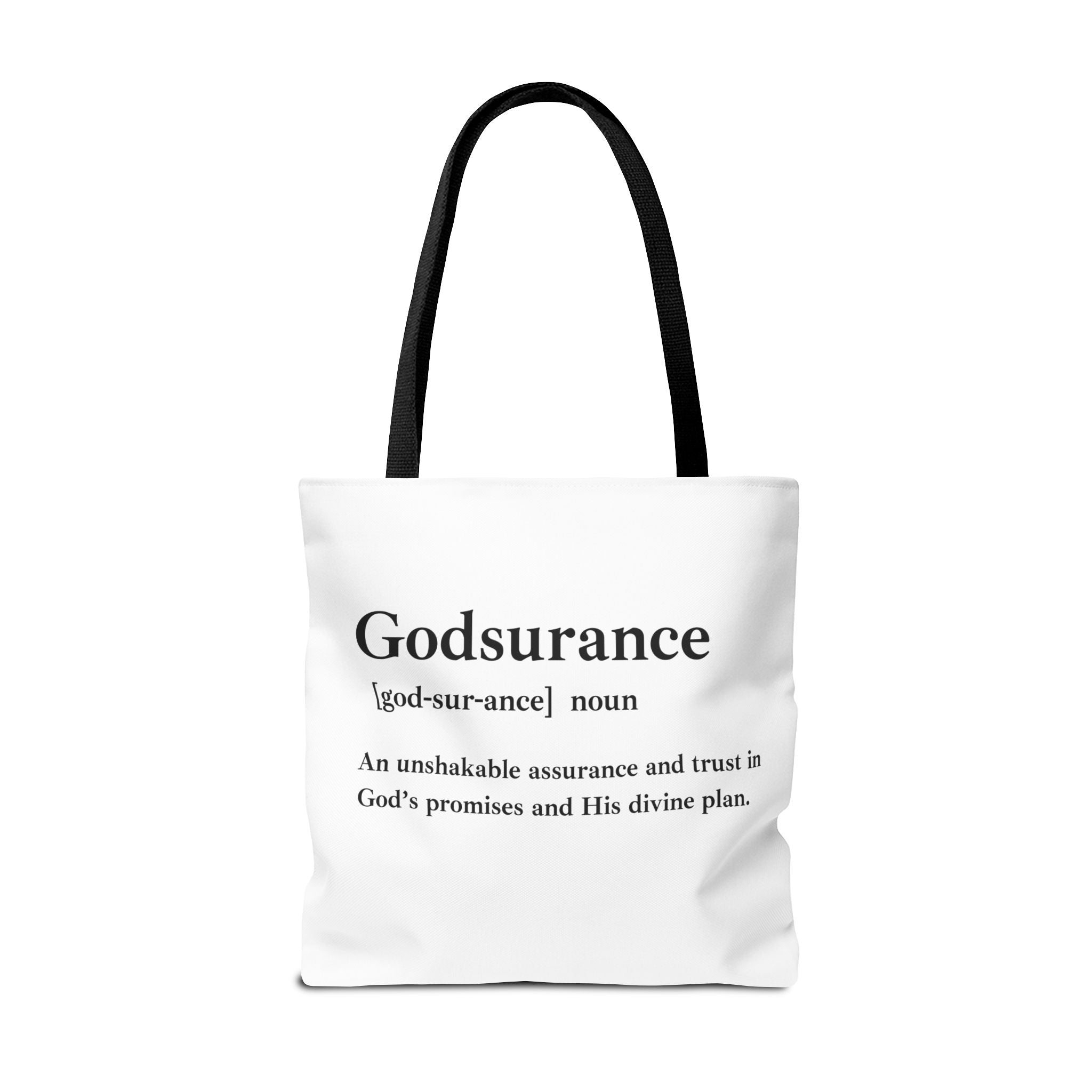 Godsurance Tote Bag - Custom Printed Stylish and Functional Tote