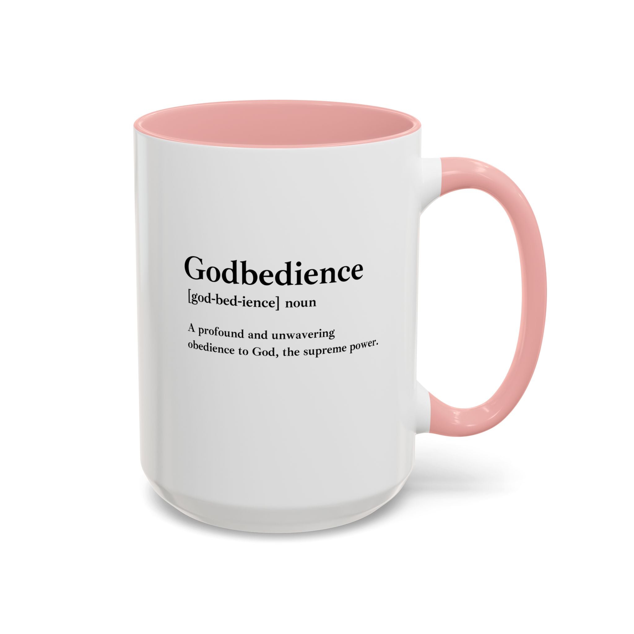 Godbedience Accent Coffee Mug (11, 15oz)