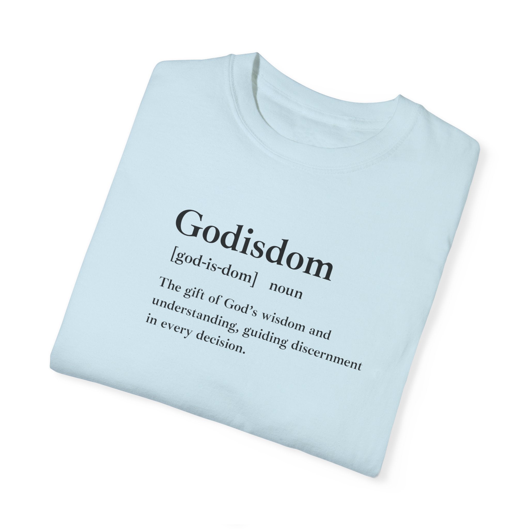 Godisdom Comfort Colors 1717 Garment-Dyed T-Shirt – 100% Cotton, Relaxed Fit, Customizable Faith-Inspired Tee