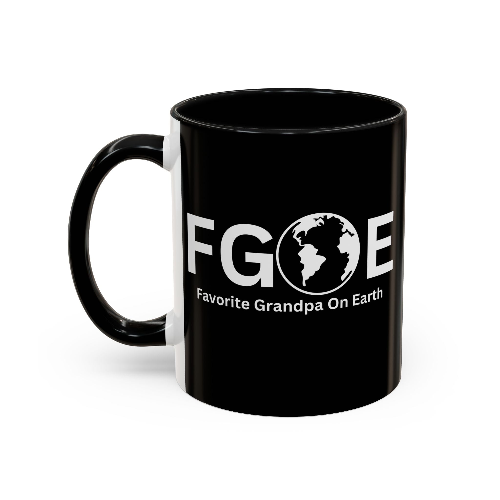 Favorite Grandpa On Earth (FGOE) Accent Coffee Mug (11oz, 15oz)