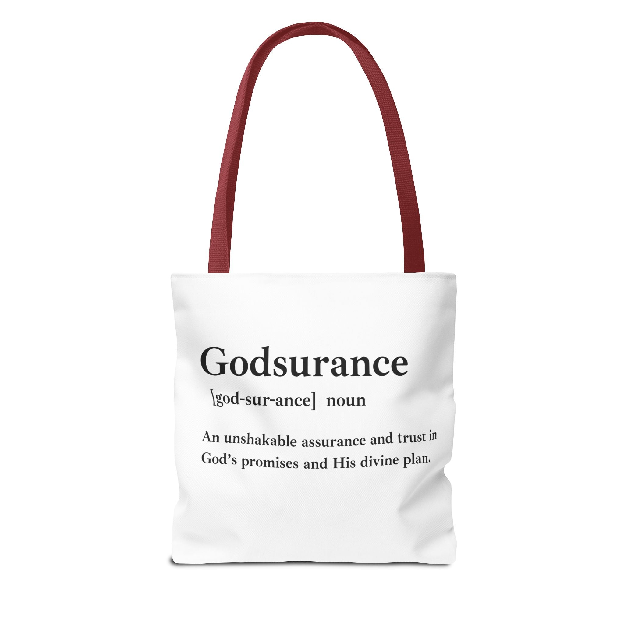 Godsurance Tote Bag - Custom Printed Stylish and Functional Tote