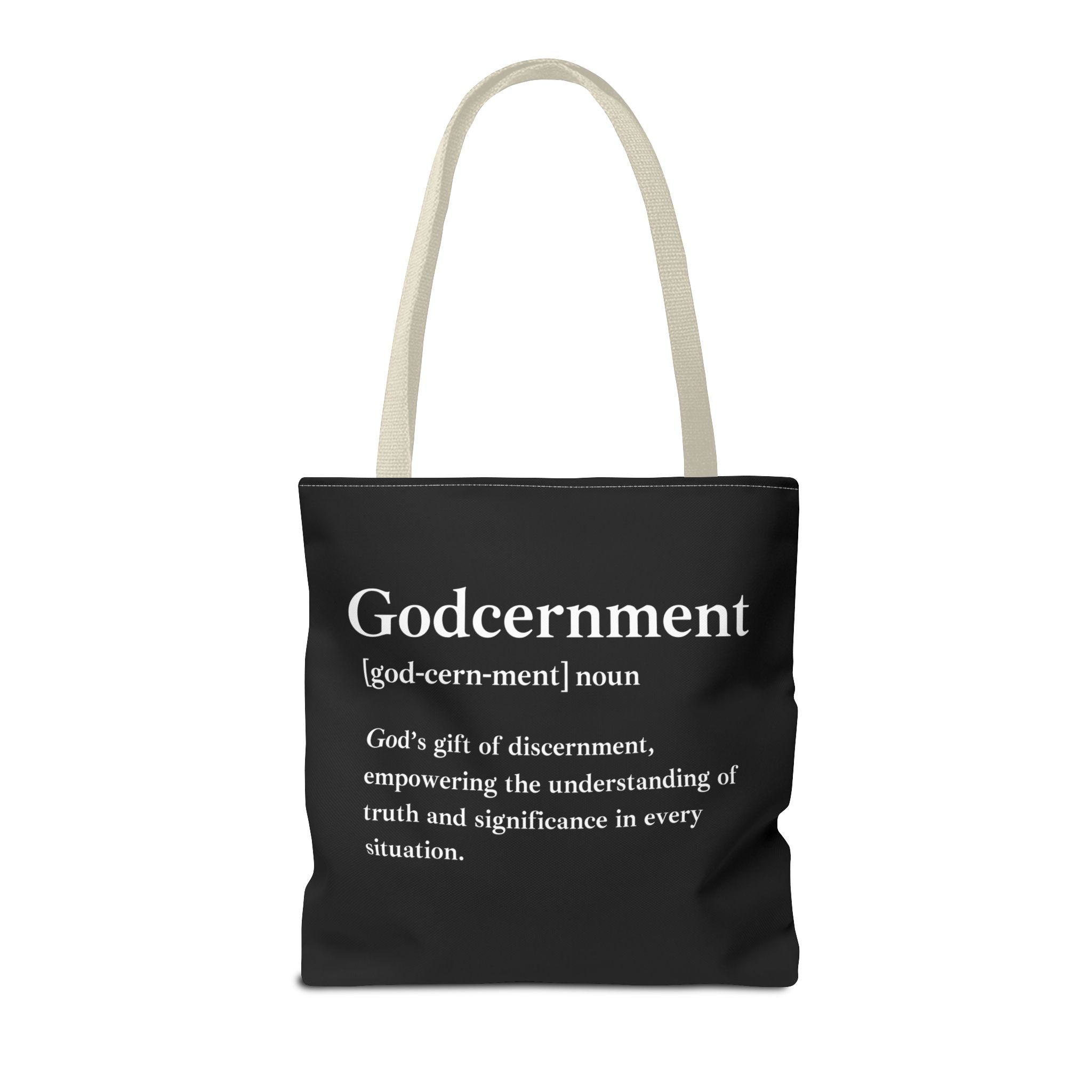 Godcernment Tote Bag - Custom Printed Stylish and Functional Tote