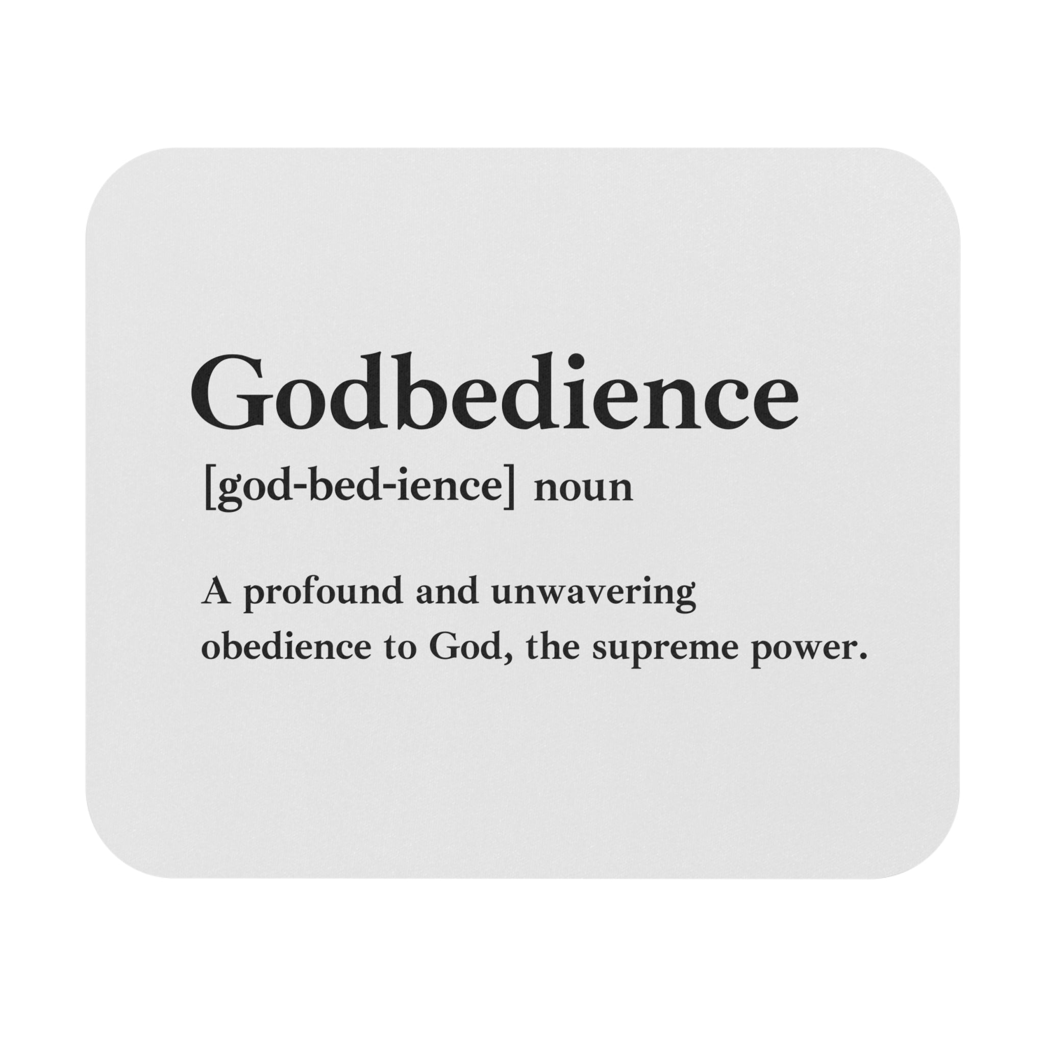 Godbedience Mouse Pad - Custom Personalized Gaming and Office Mouse Pad