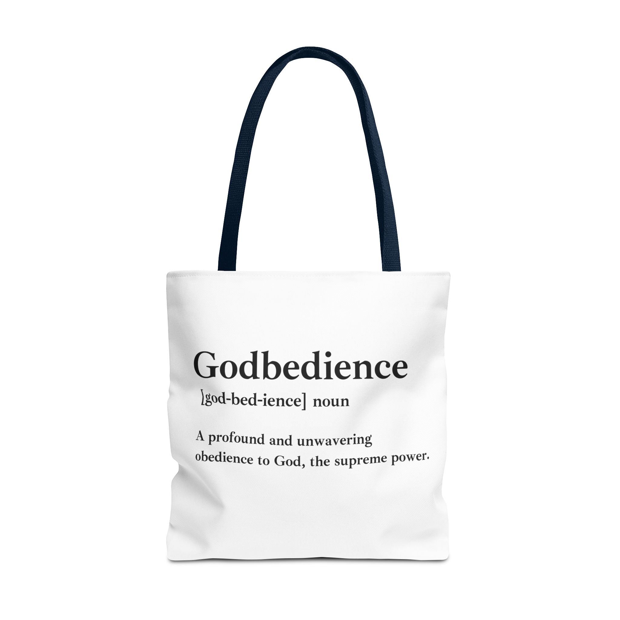 Godbedience Tote Bag - Custom Printed Stylish and Functional Tote