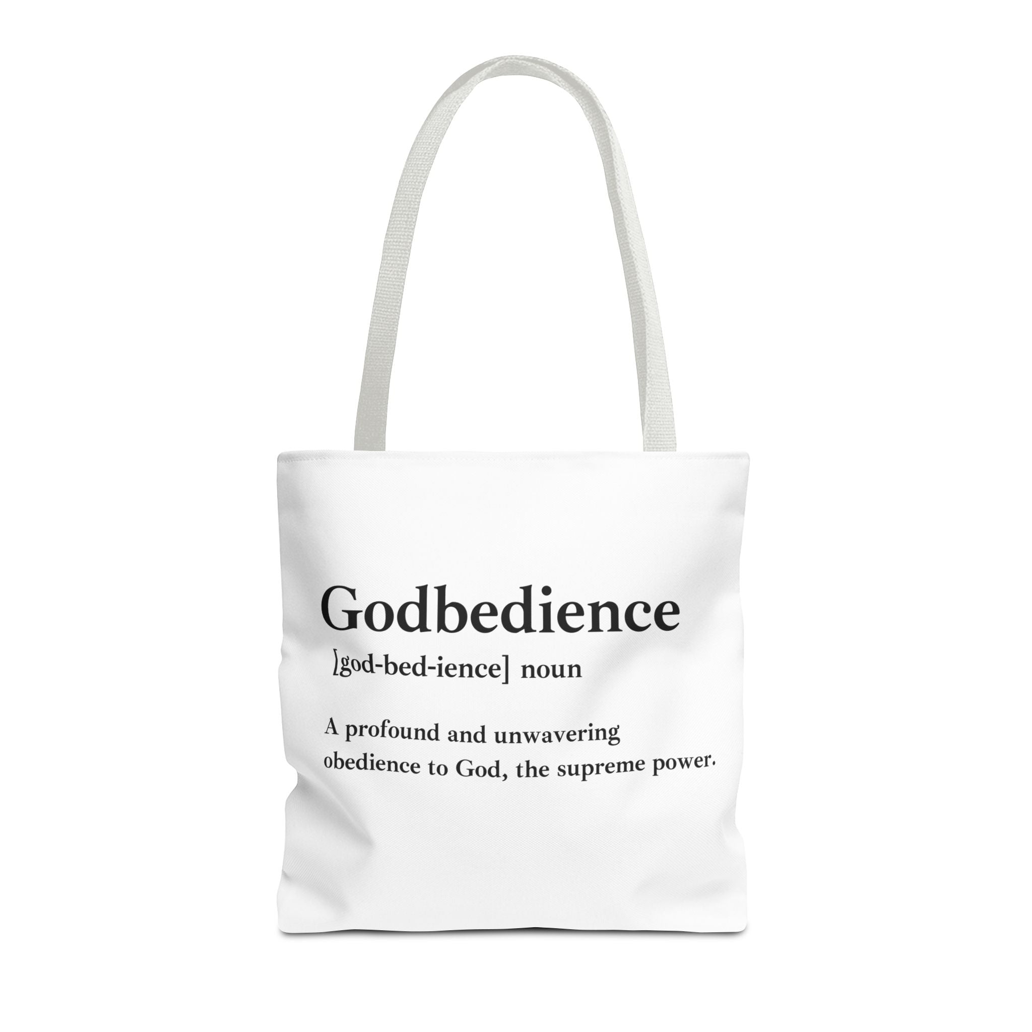 Godbedience Tote Bag - Custom Printed Stylish and Functional Tote