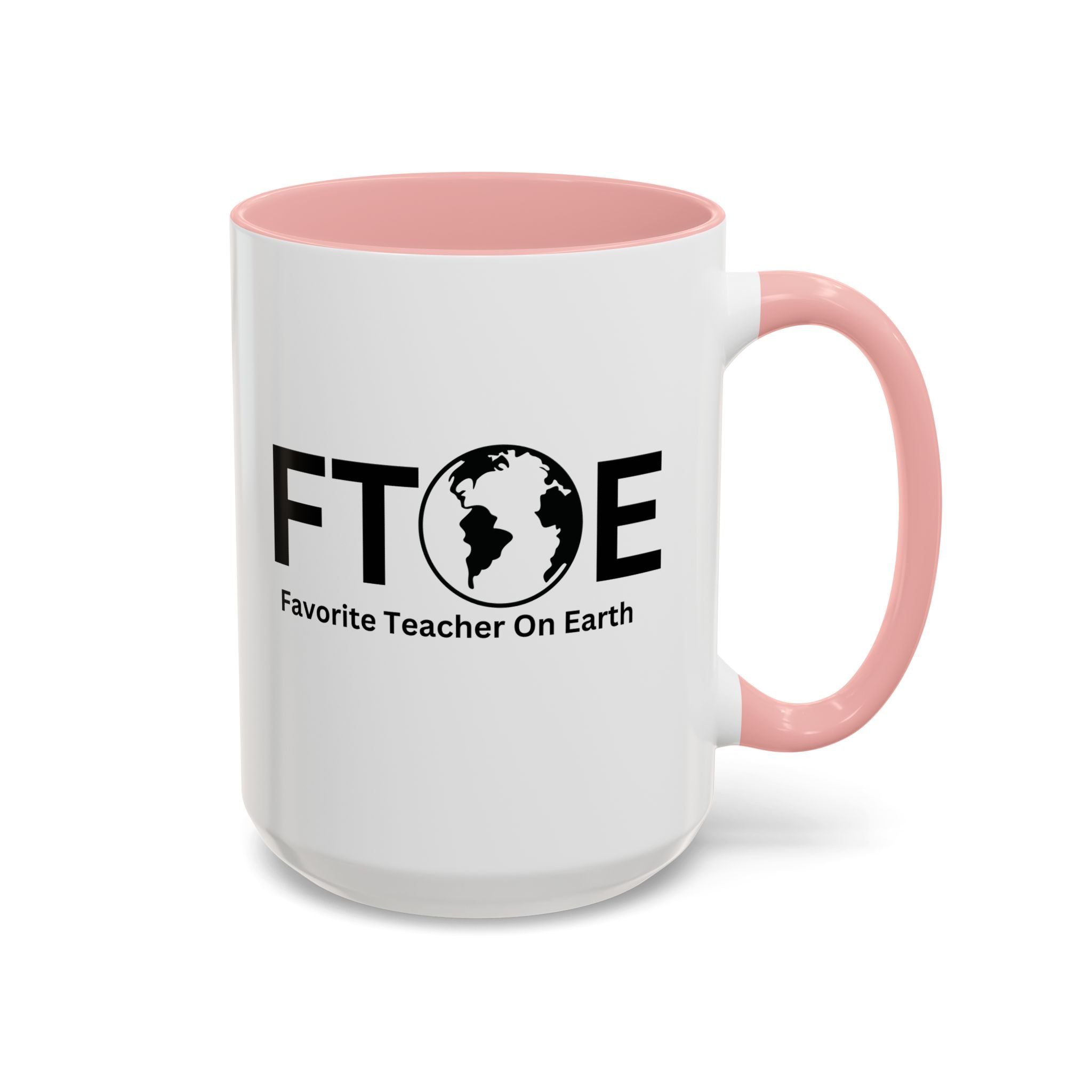 Favorite Teacher On Earth (FTOE) Accent Coffee Mug (11oz, 15oz)