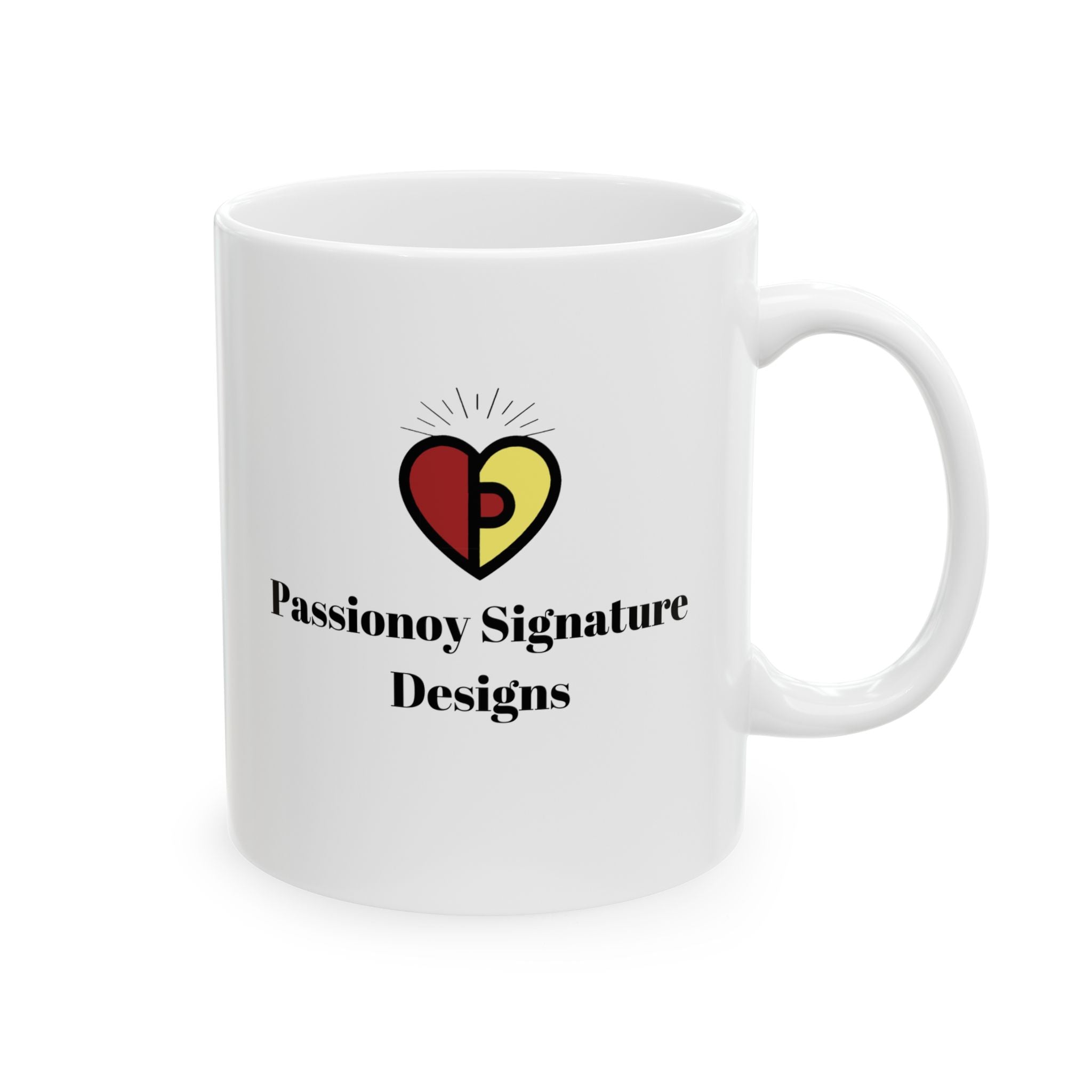 Passionoy Signature Designs Logo Accent Coffee Mug (11oz, 15oz)