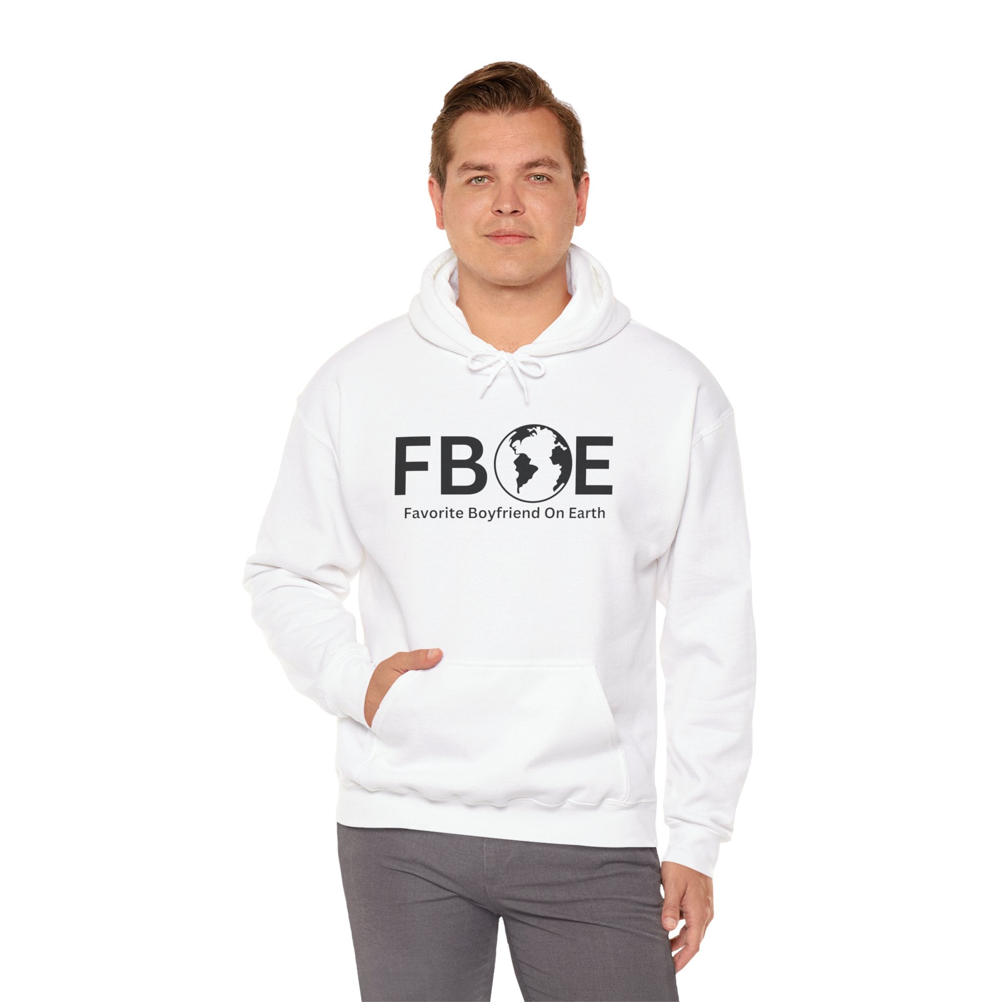 Favorite Boyfriend On Earth (FBOE) Unisex Heavy Blend™ Hooded Sweatshirt – Cozy Cotton-Polyester Hoodie