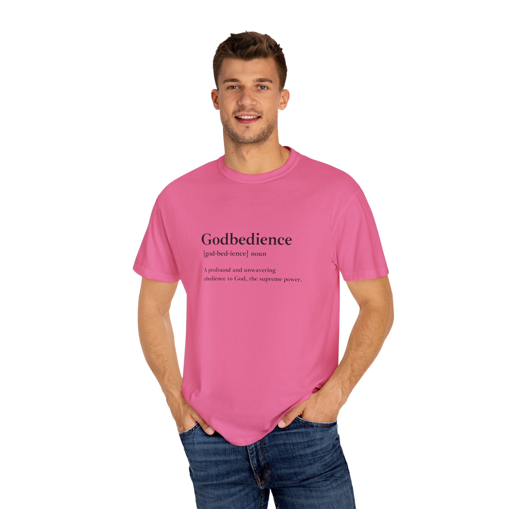 Godbedience Garment-Dyed T-Shirt | Comfort Colors 1717 | Soft-Washed & Customizable