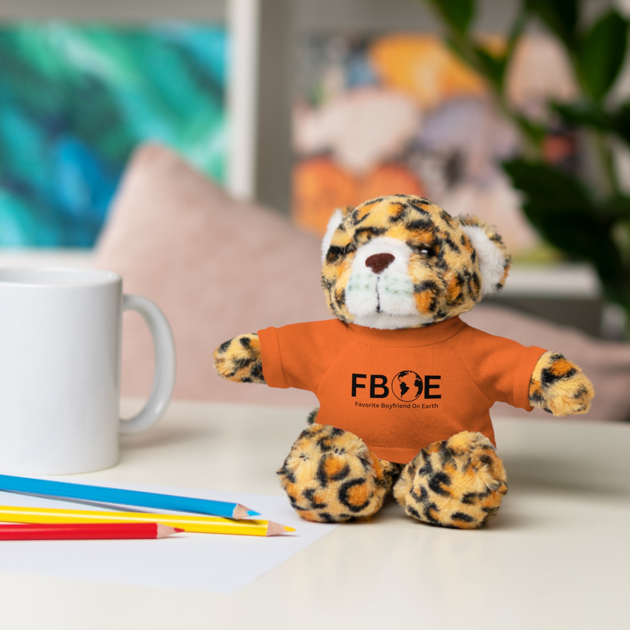Stuffed Animal Gift – Favorite Boyfriend on Earth (FBOE)– Customizable T-Shirt & Animal