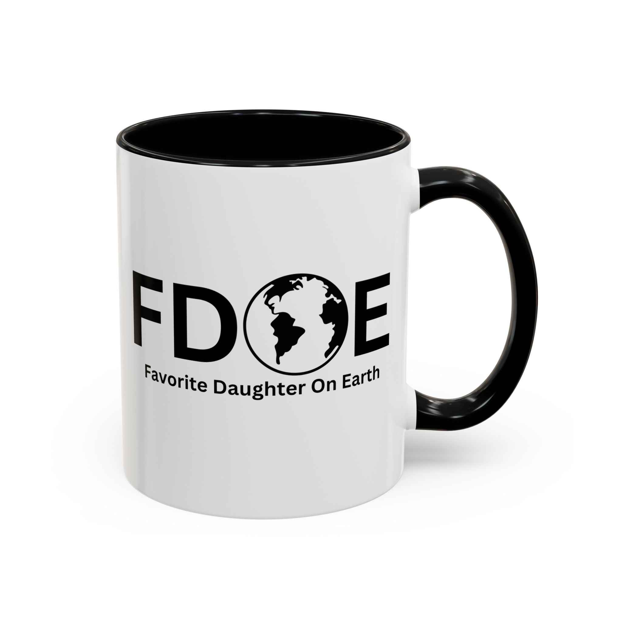 Favorite Daughter On Earth (FDOE) Accent Coffee Mug (11oz, 15oz)