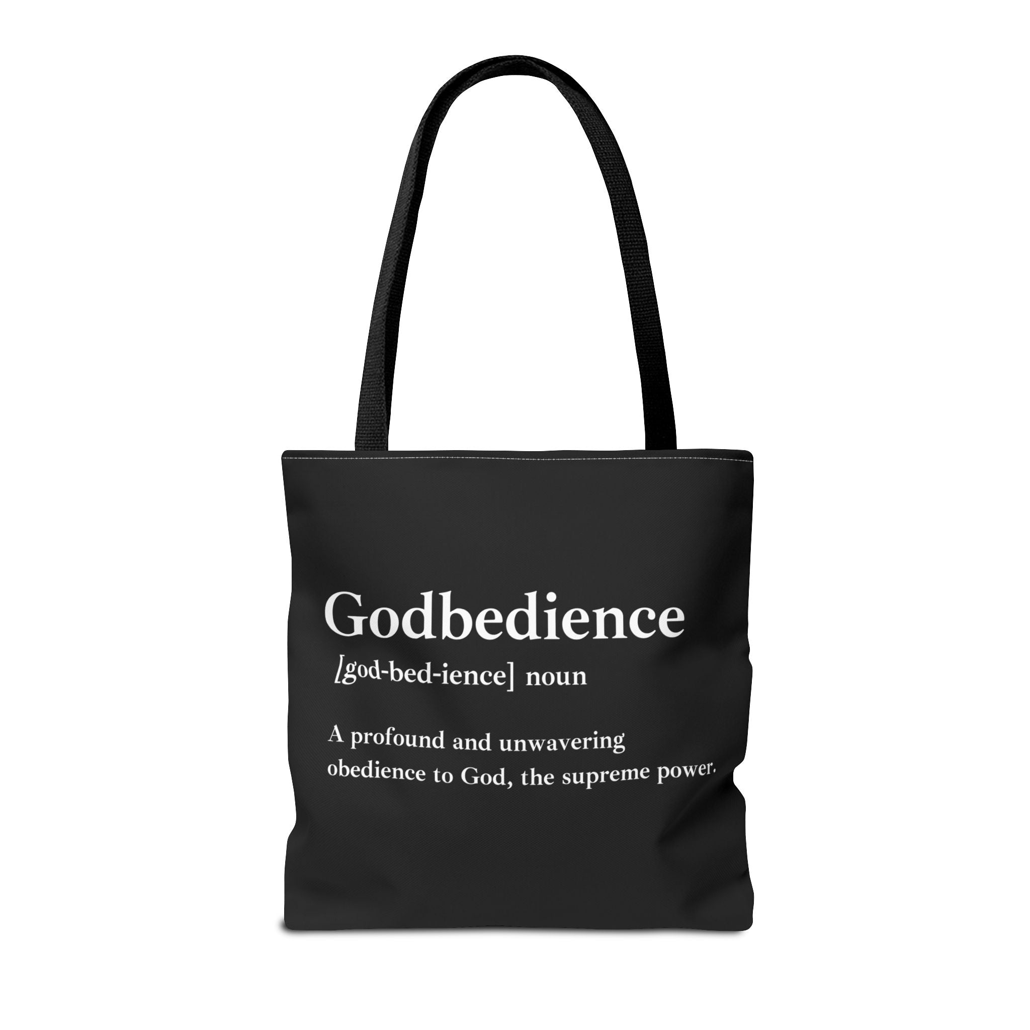 Godbedience Tote Bag - Custom Printed Stylish and Functional Tote