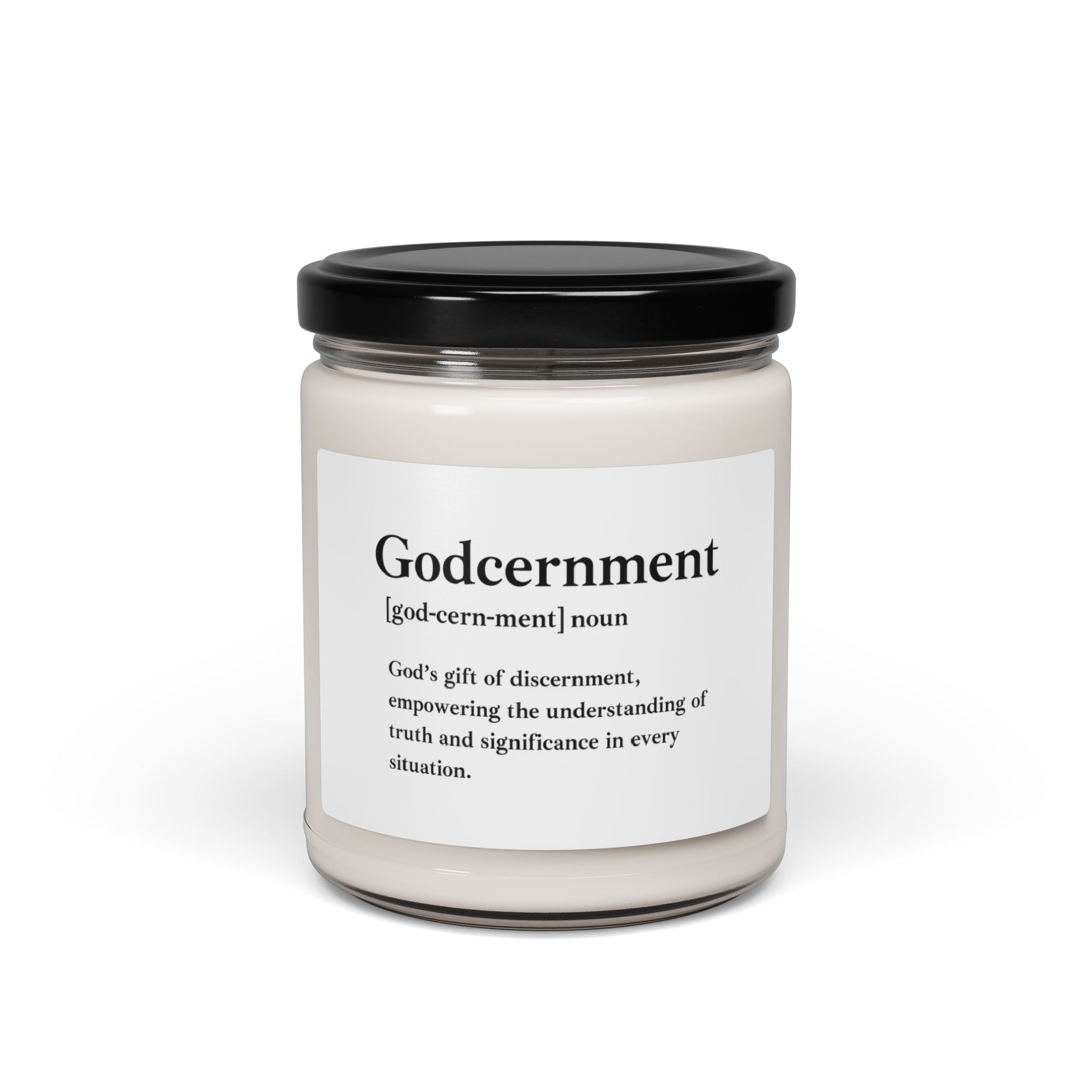 Godcernment Scented Soy Candle - 9oz Natural Wax Candle with Custom Label