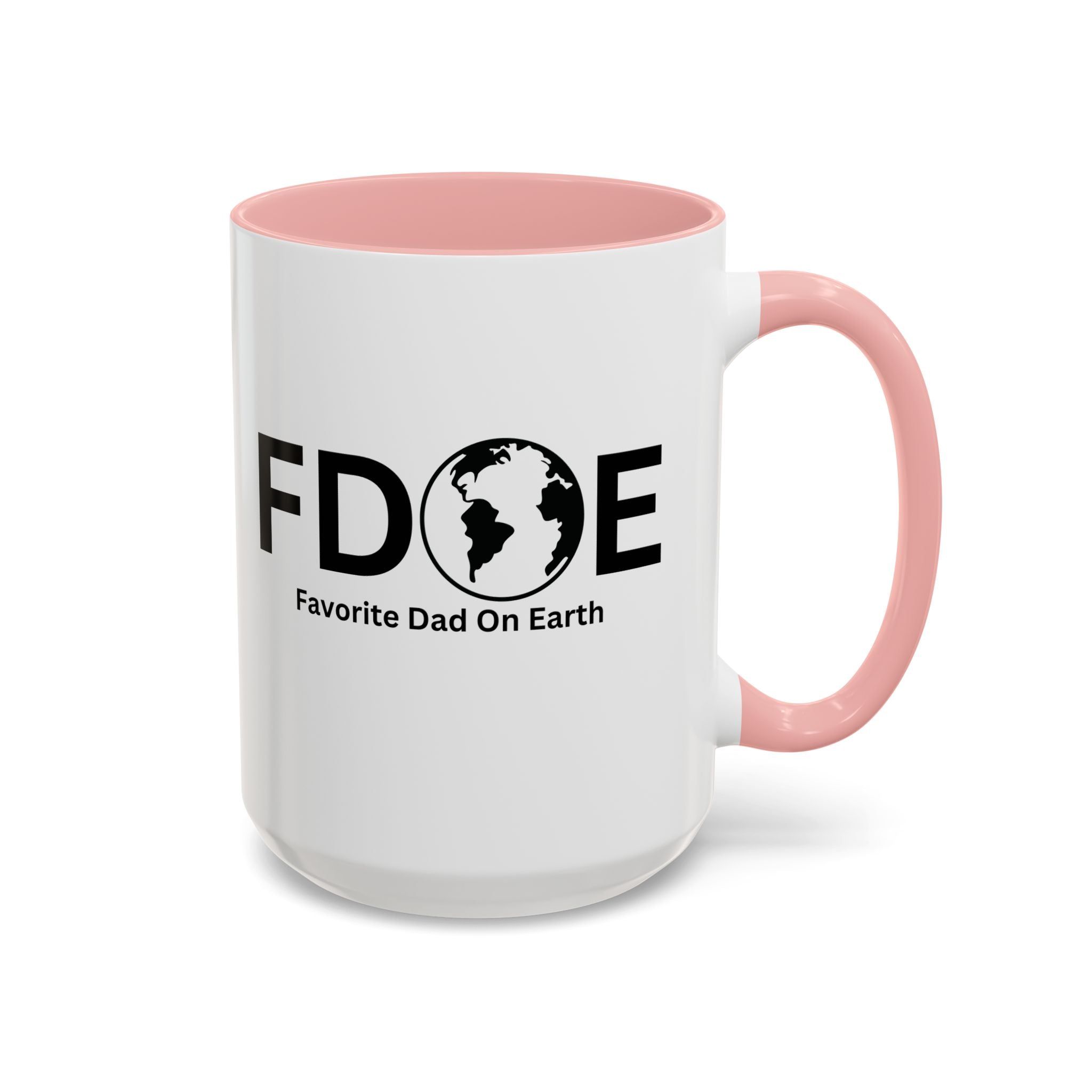 Favorite Dad On Earth (FDOE) Accent Coffee Mug (11oz, 15oz)