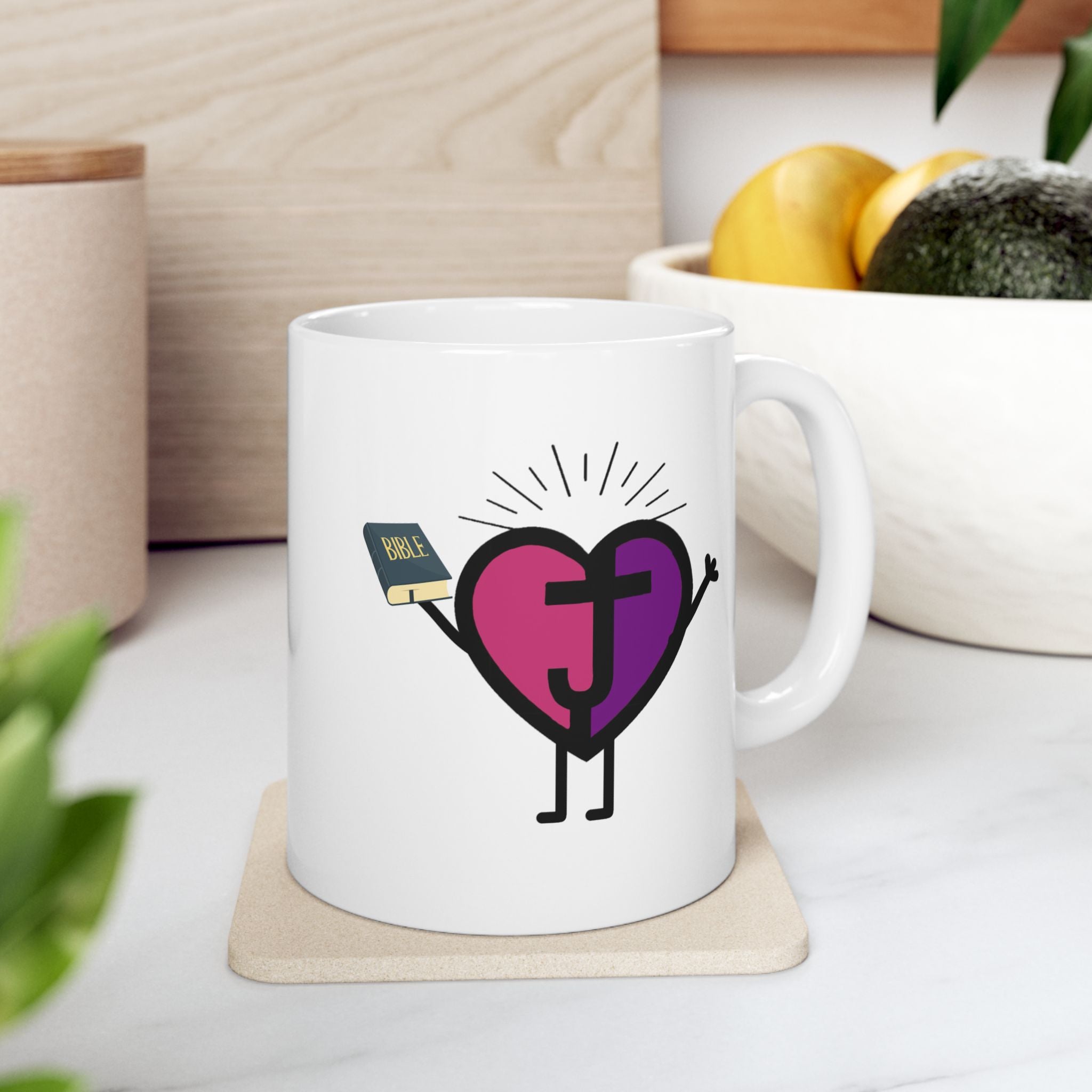 Joy Holding Bible Accent Coffee Mug (11oz, 15oz)