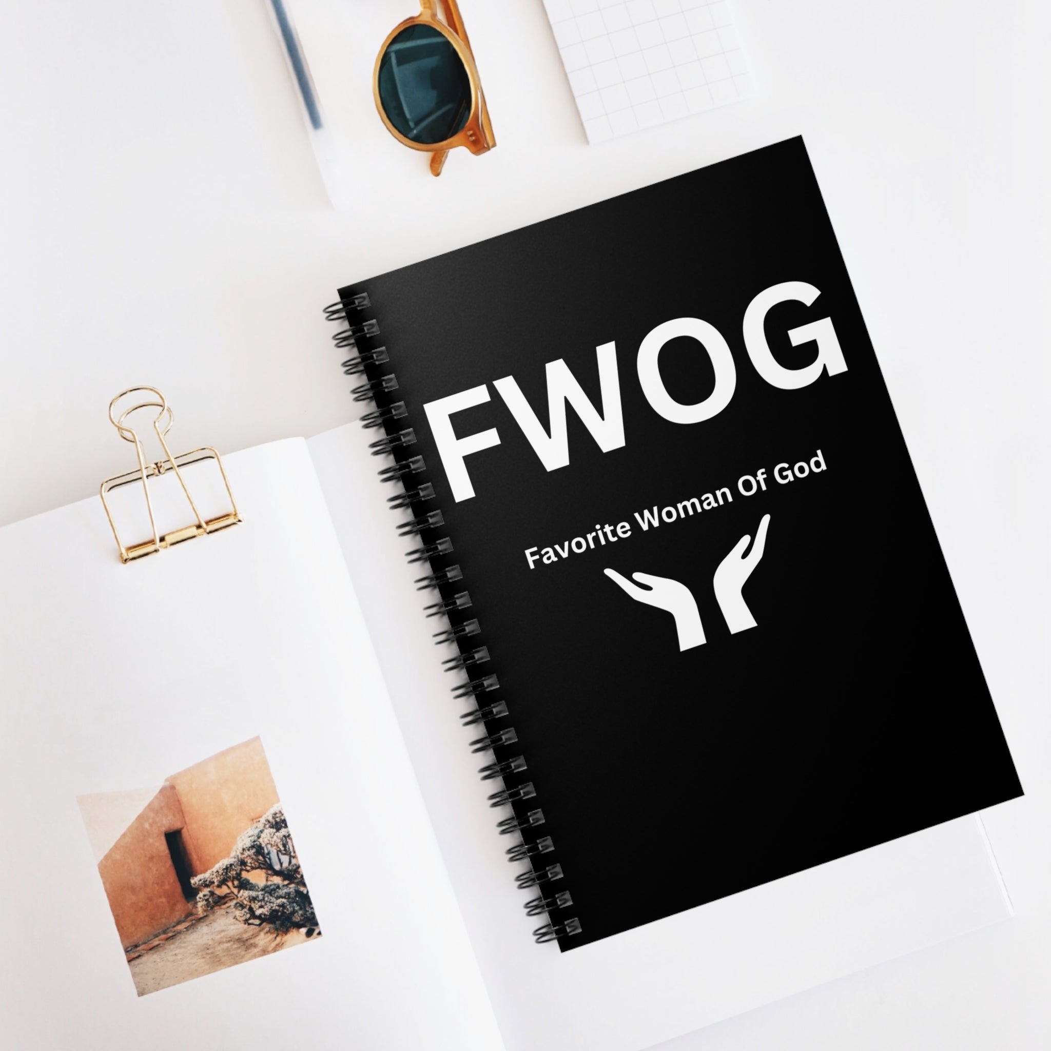 Favorite Woman of God (FWOG) Spiral Notebook - 118 Page Ruled Line Notebook for Everyday Use