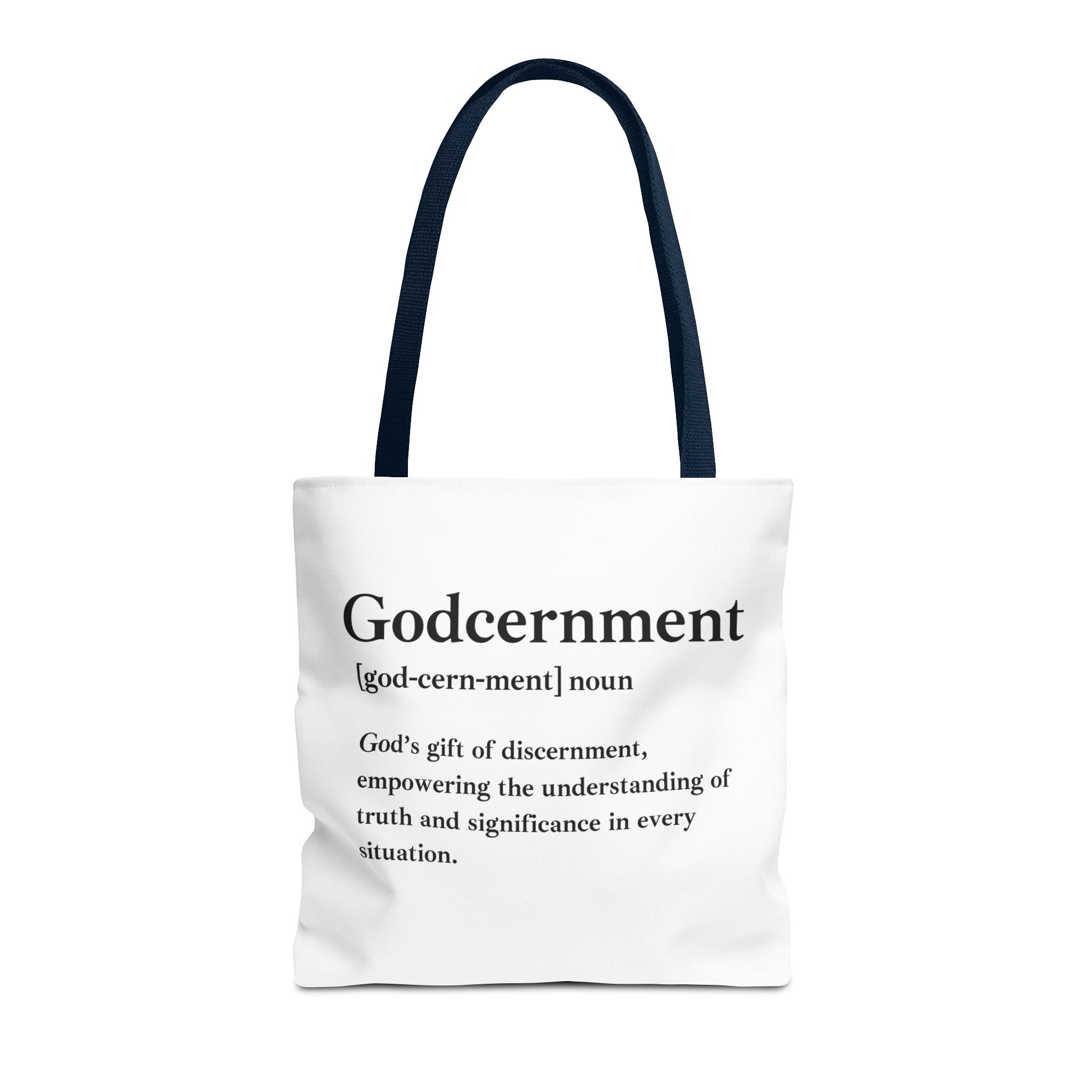 Godcernment Tote Bag - Custom Printed Stylish and Functional Tote