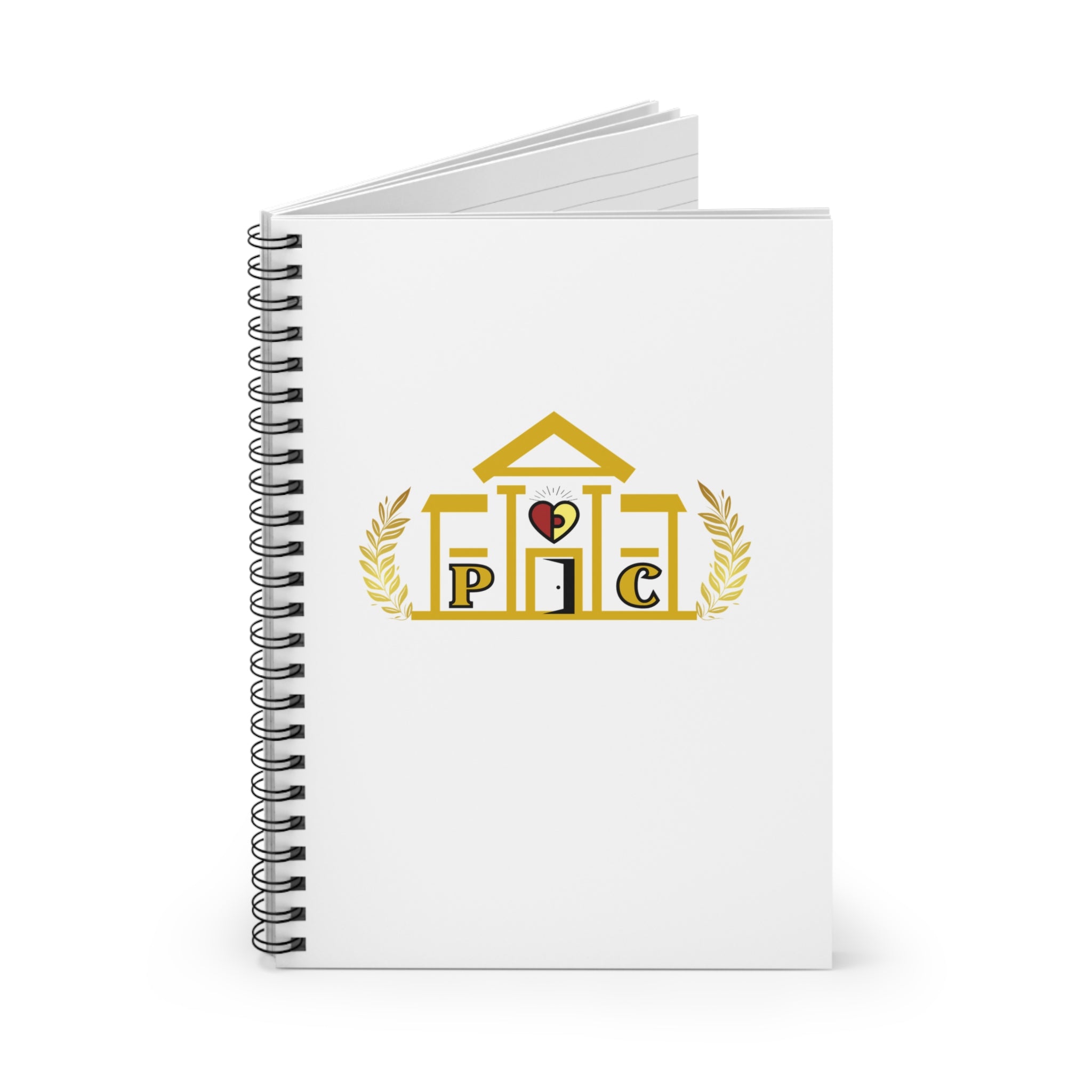 Passionoy Clubhouse Logo Spiral Notebook - 118 Page Ruled Line Notebook for Everyday Use