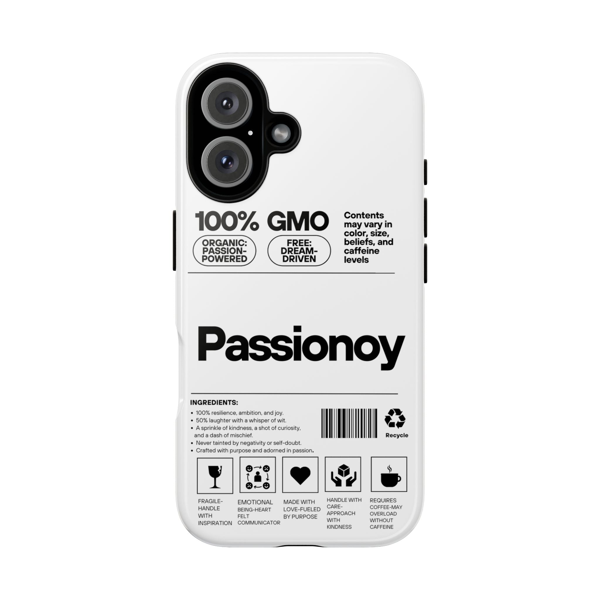 Passionoy Label Tough Cases - Custom Protective Phone Cases for iPhone, Samsung Galaxy, and Google Pixel