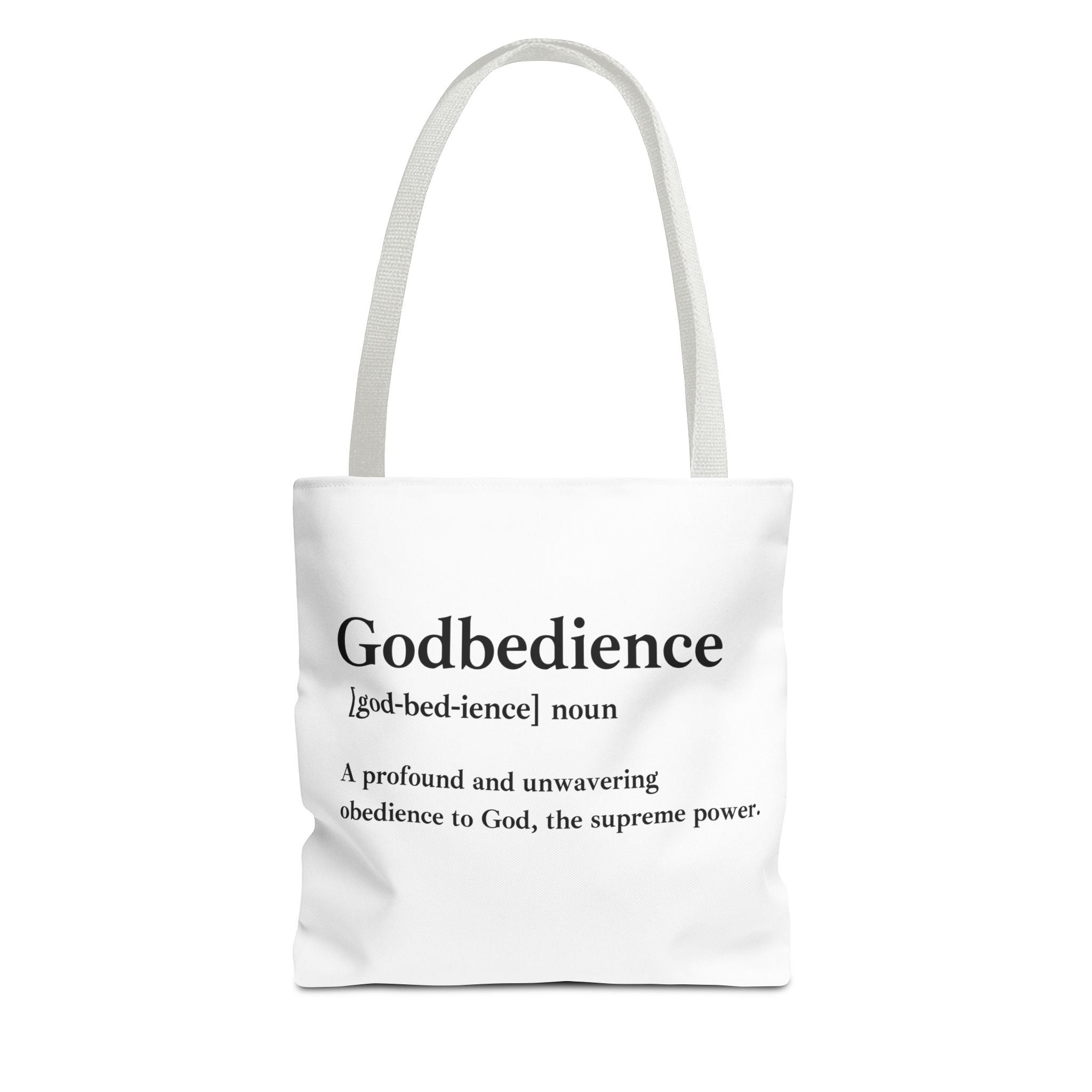 Godbedience Tote Bag - Custom Printed Stylish and Functional Tote
