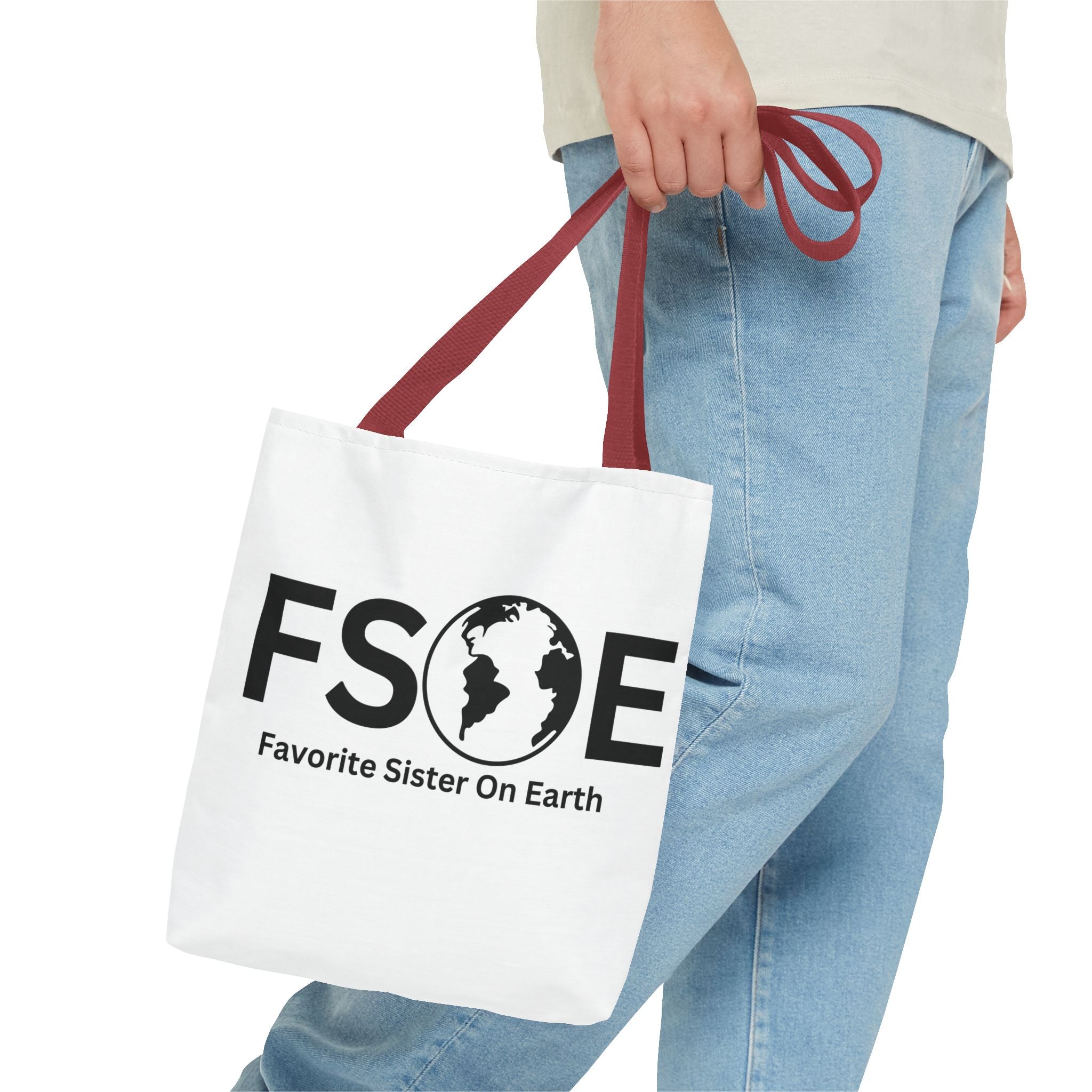 Favorite Sister On Earth (FSOE) Tote Bag - Custom Printed Stylish and Functional Tote