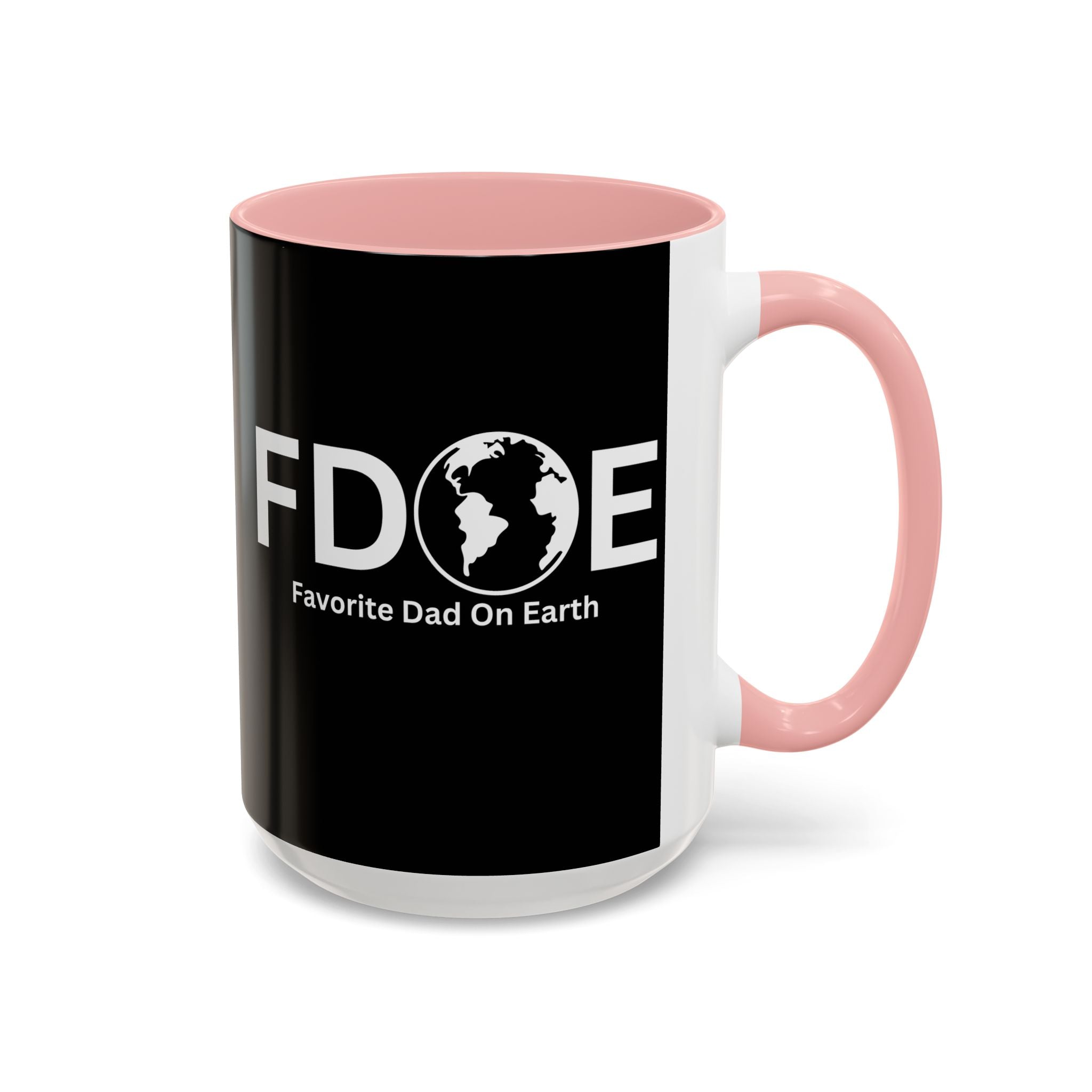 Favorite Dad On Earth (FDOE) Accent Coffee Mug (11oz, 15oz)