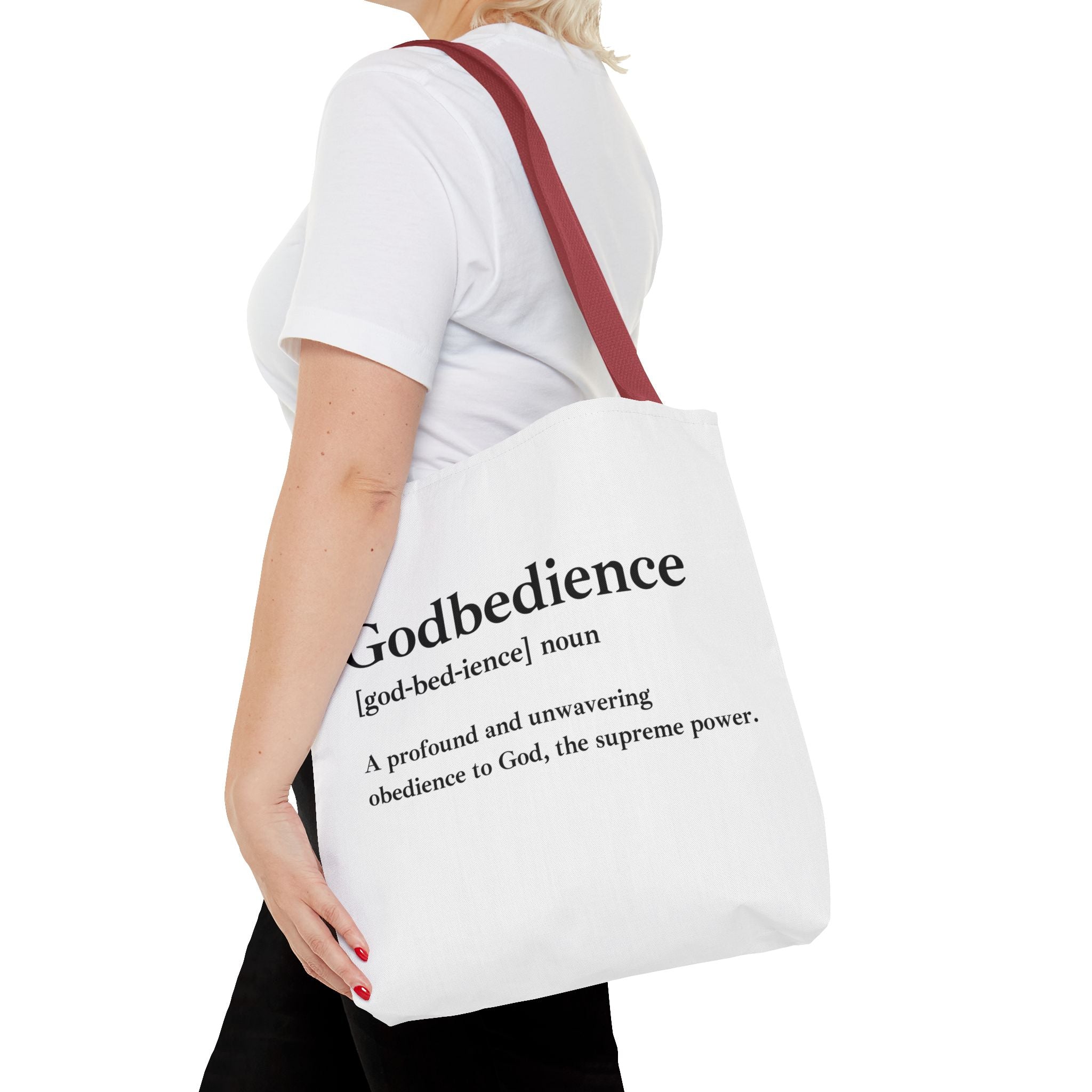 Godbedience Tote Bag - Custom Printed Stylish and Functional Tote