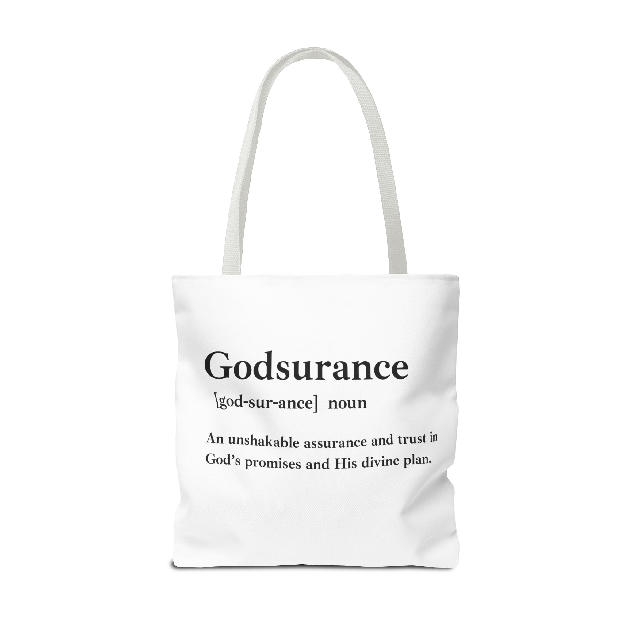 Godsurance Tote Bag - Custom Printed Stylish and Functional Tote