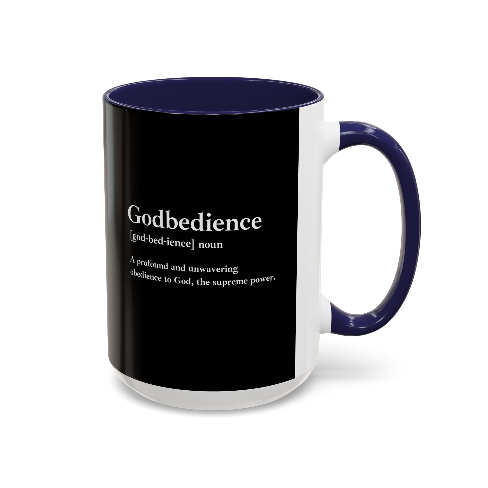 Godbedience Accent Coffee Mug (11, 15oz)