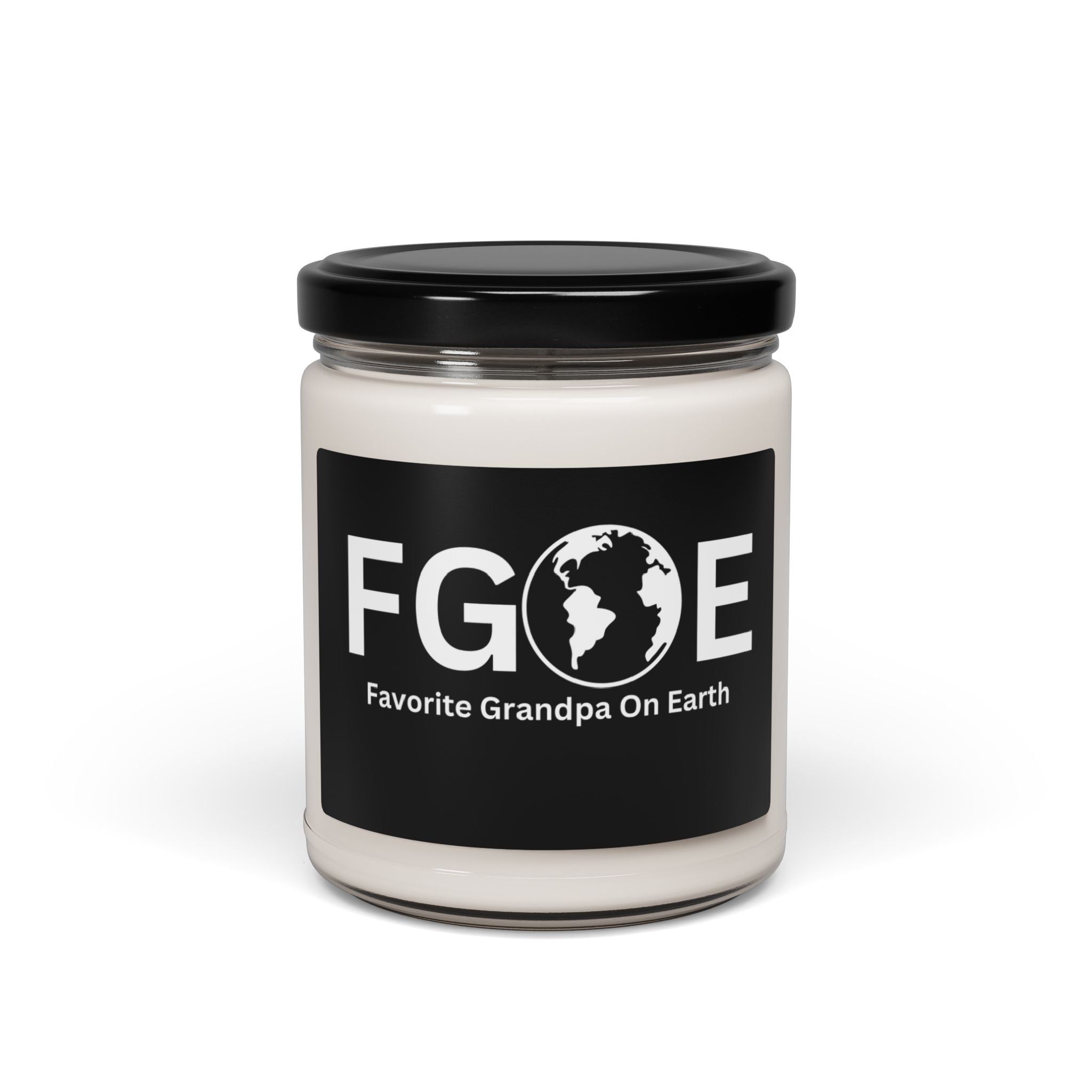 Favorite Grandpa On Earth (FGOE) Scented Soy Candle - 9oz Natural Wax Candle with Custom Label