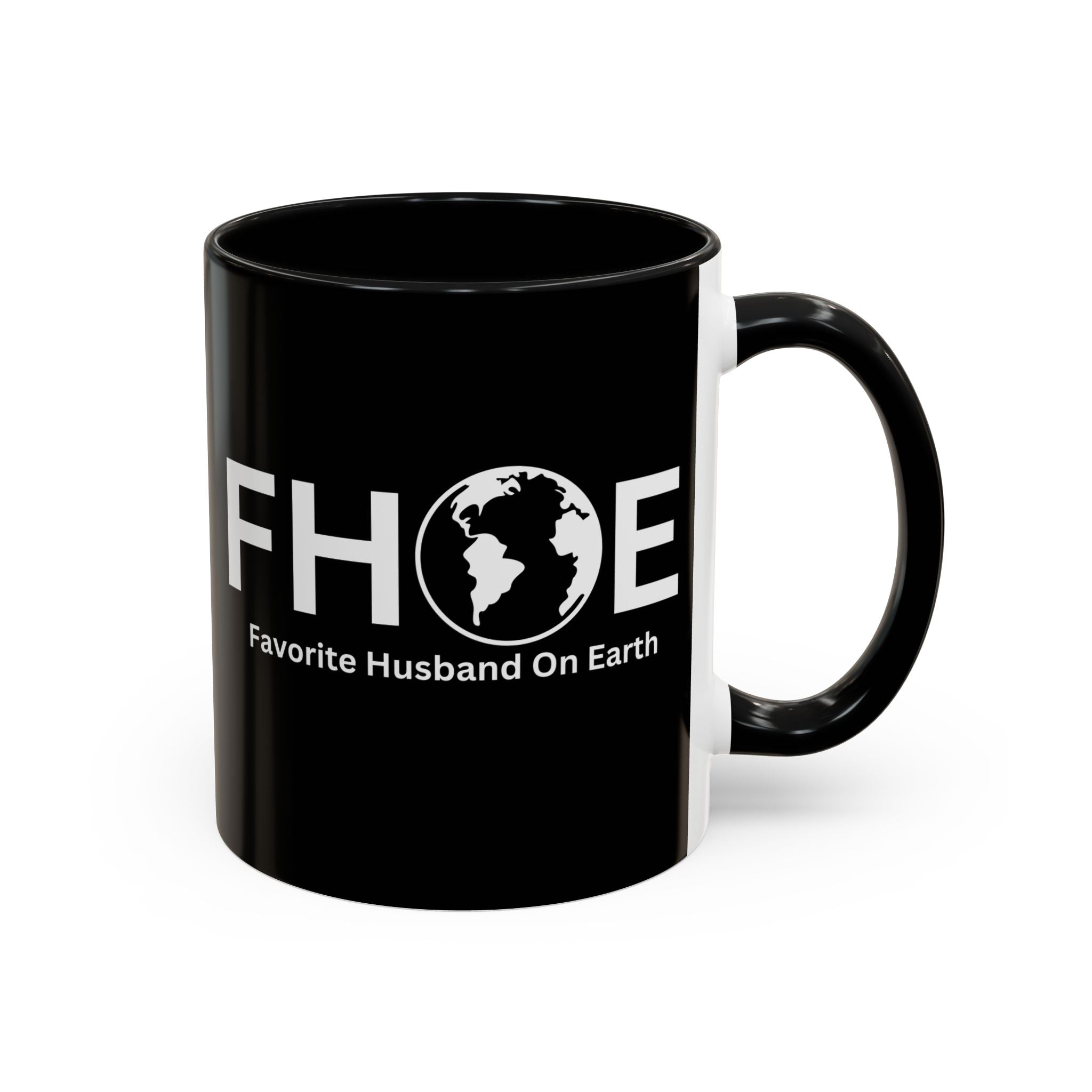 Favorite Husband On Earth (FHOE) Accent Coffee Mug (11oz, 15oz)