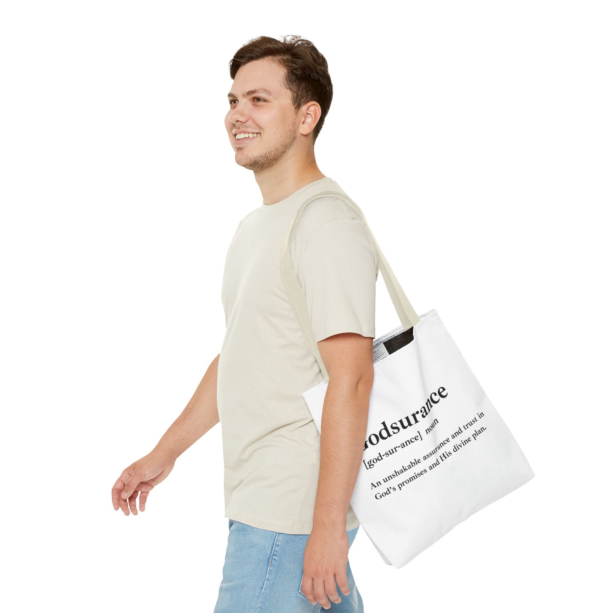 Godsurance Tote Bag - Custom Printed Stylish and Functional Tote