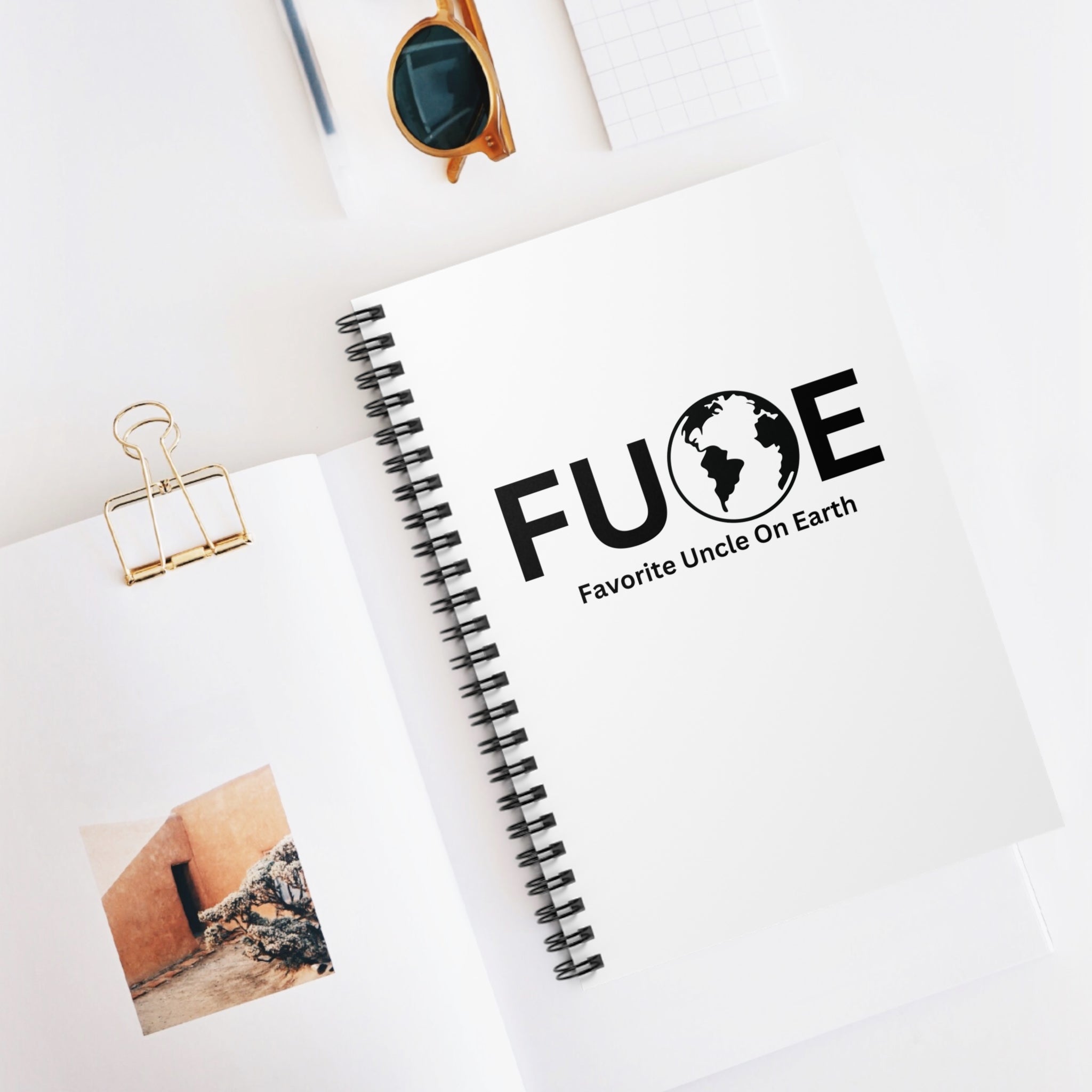 Favorite Uncle On Earth (FUOE) Spiral Notebook - 118 Page Ruled Line Notebook for Everyday Use