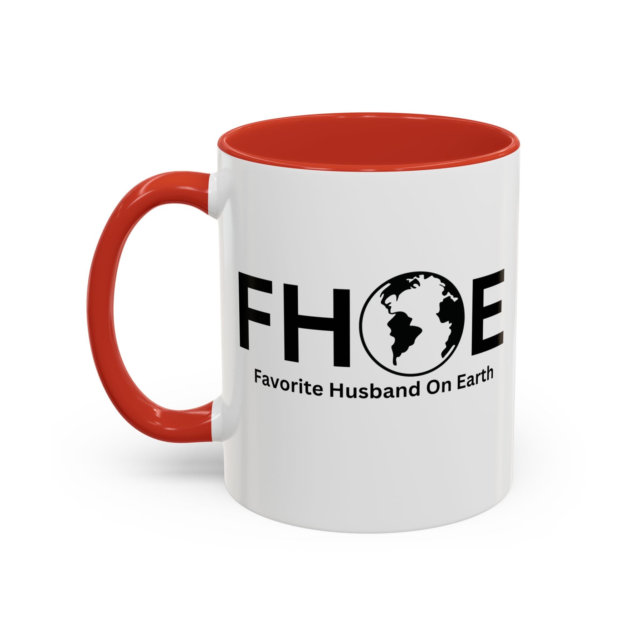 Favorite Husband On Earth (FHOE) Accent Coffee Mug (11oz, 15oz)