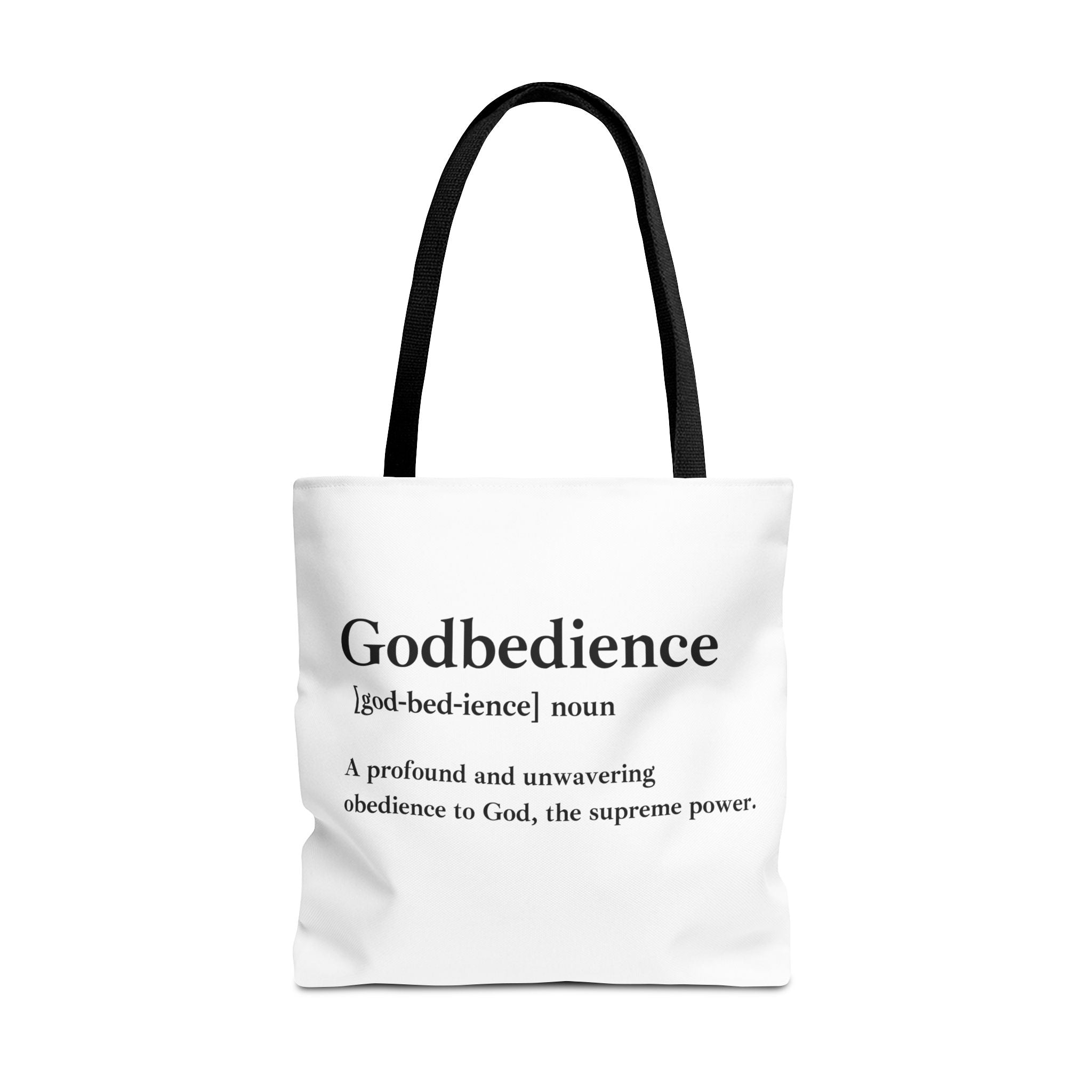 Godbedience Tote Bag - Custom Printed Stylish and Functional Tote