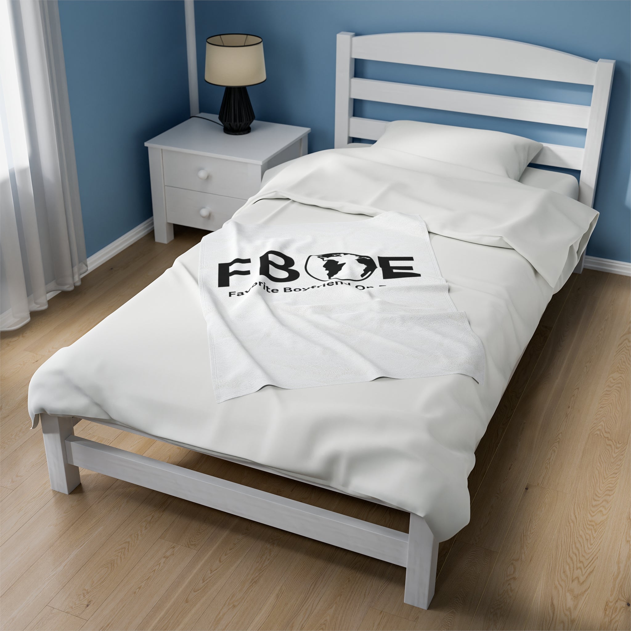 Favorite Boyfriend on Earth Velveteen Plush Blanket