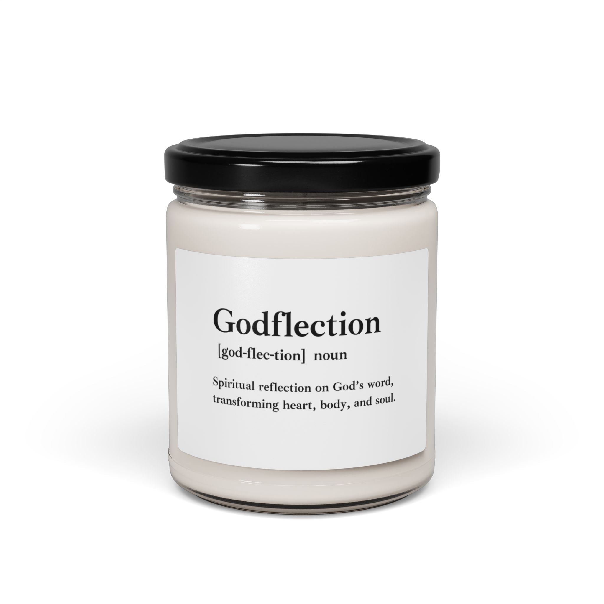 Godflection Scented Soy Candle - 9oz Natural Wax Candle with Customizable Label