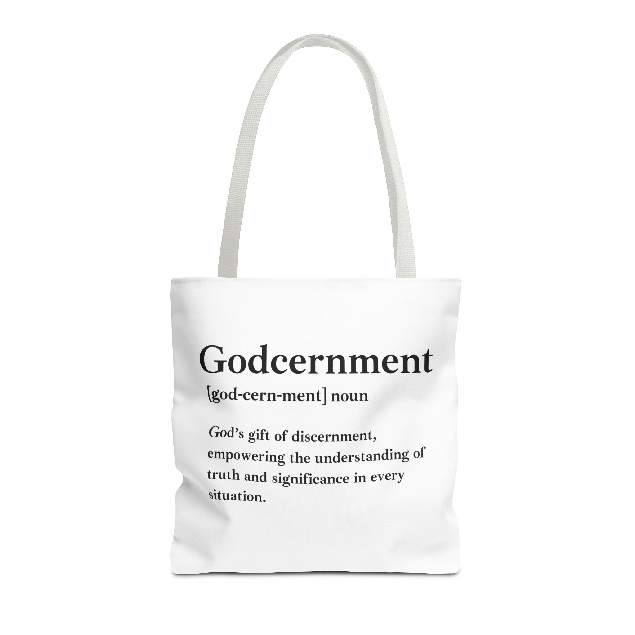 Godcernment Tote Bag - Custom Printed Stylish and Functional Tote