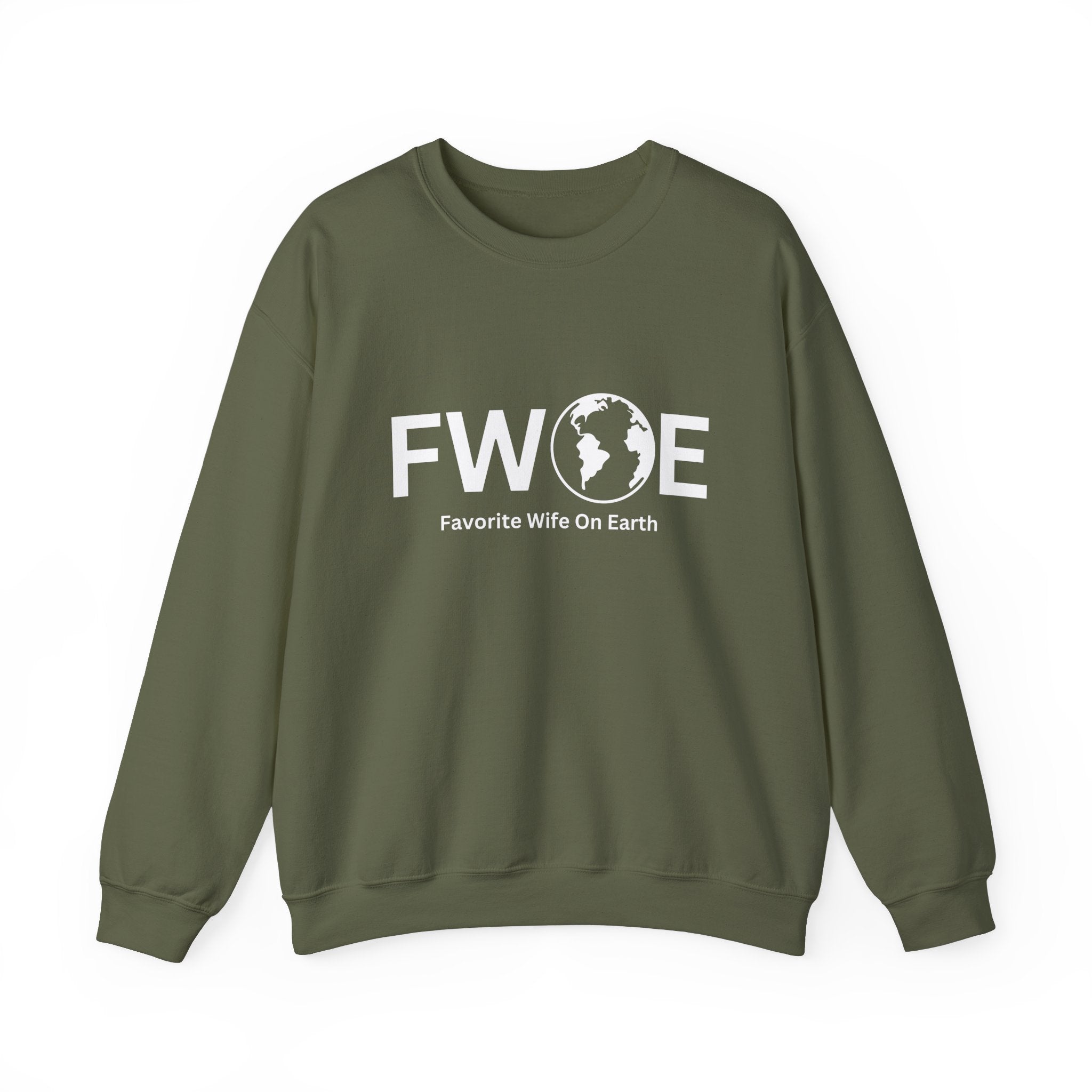 Favorite Wife On Earth (FWOE) Crewneck Sweatshirt - Cozy and Stylish Hoodie for Cold Days