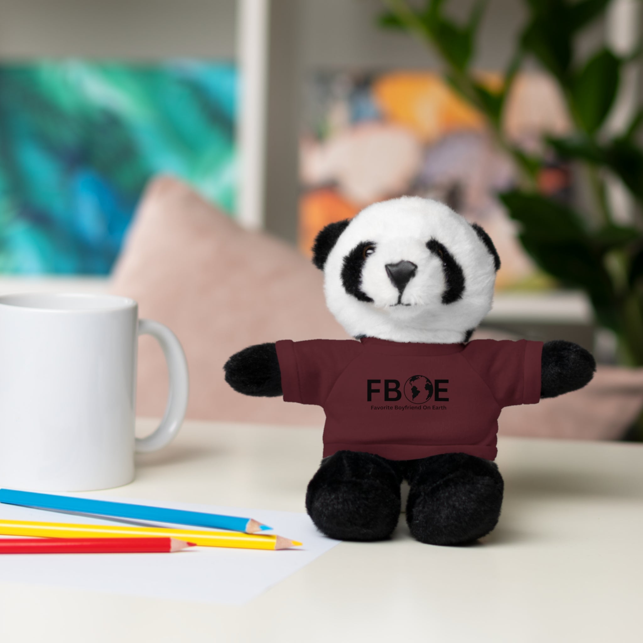 Stuffed Animal Gift – Favorite Boyfriend on Earth (FBOE)– Customizable T-Shirt & Animal