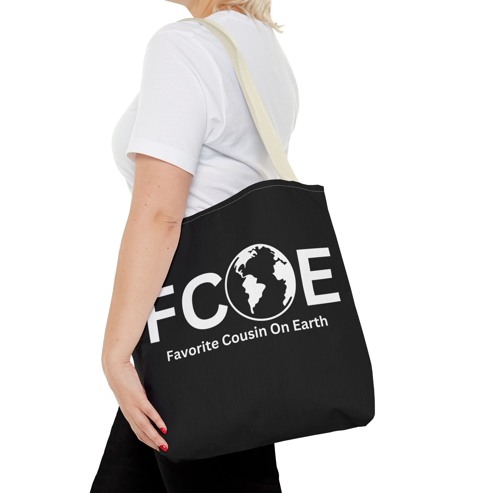 Favorite Cousin On Earth (FCOE) Tote Bag - Custom Printed Stylish and Functional Tote