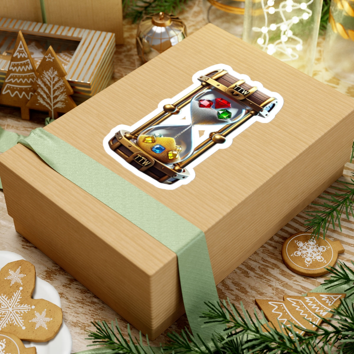 Treasure The Wait Logo Kiss-Cut Stickers - Custom Vinyl Stickers for Creative Decor