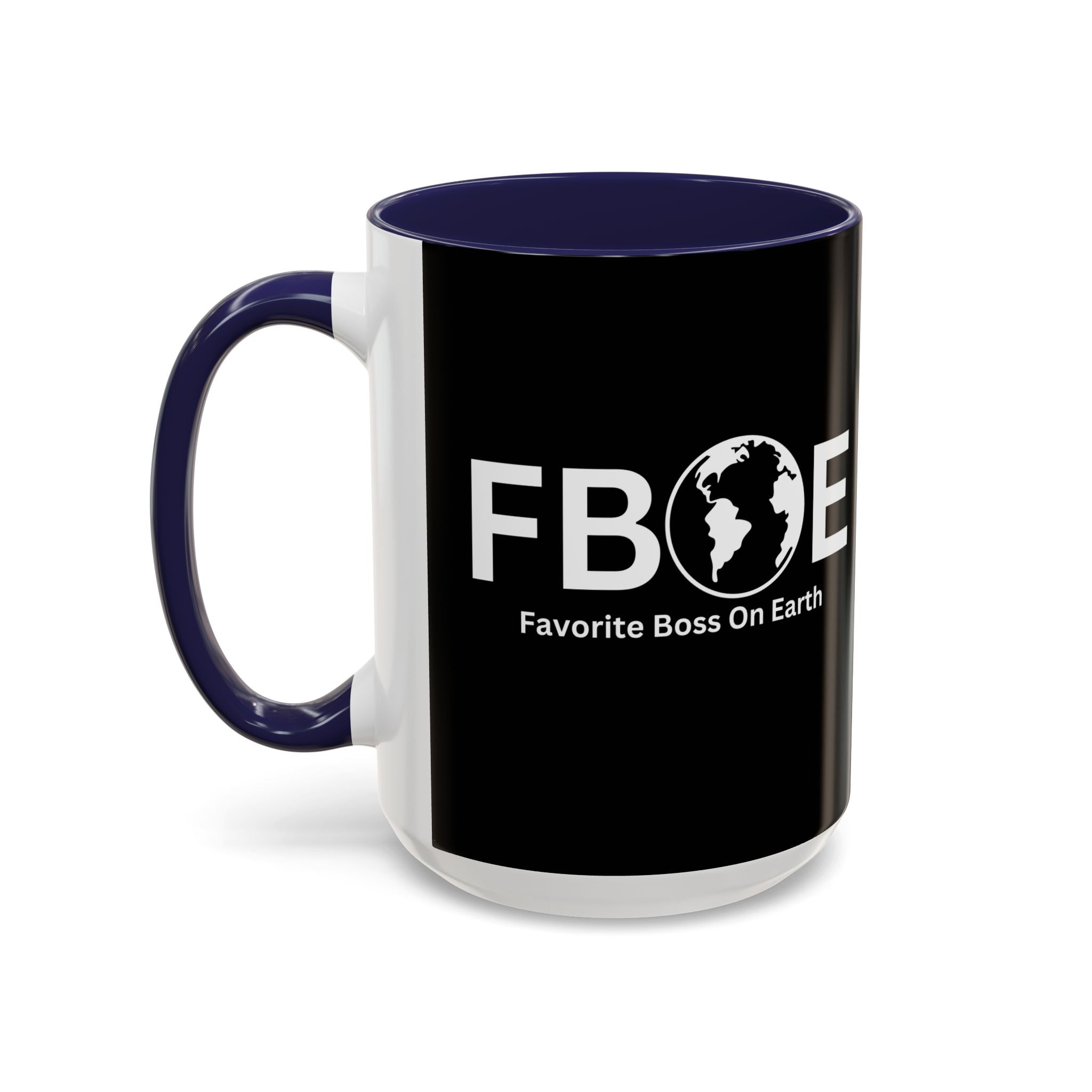 Favorite Boss On Earth (FBOE) Accent Coffee Mug (11oz, 15oz)