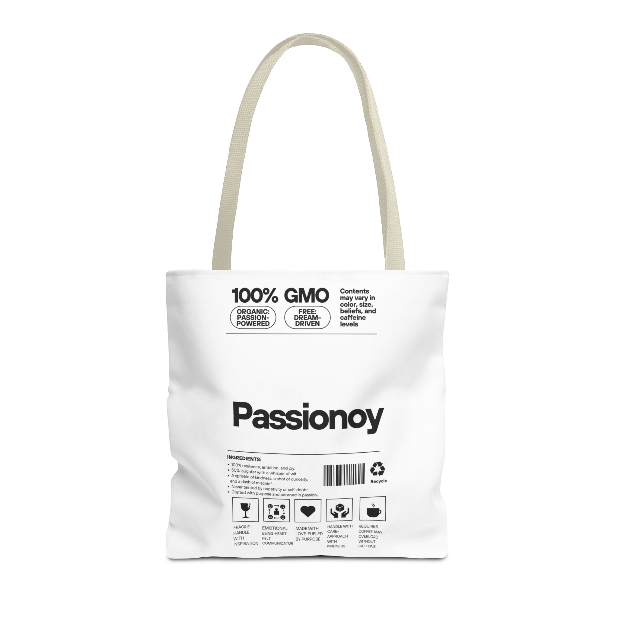 Passionoy Label Tote Bag - Custom Printed Stylish and Functional Tote