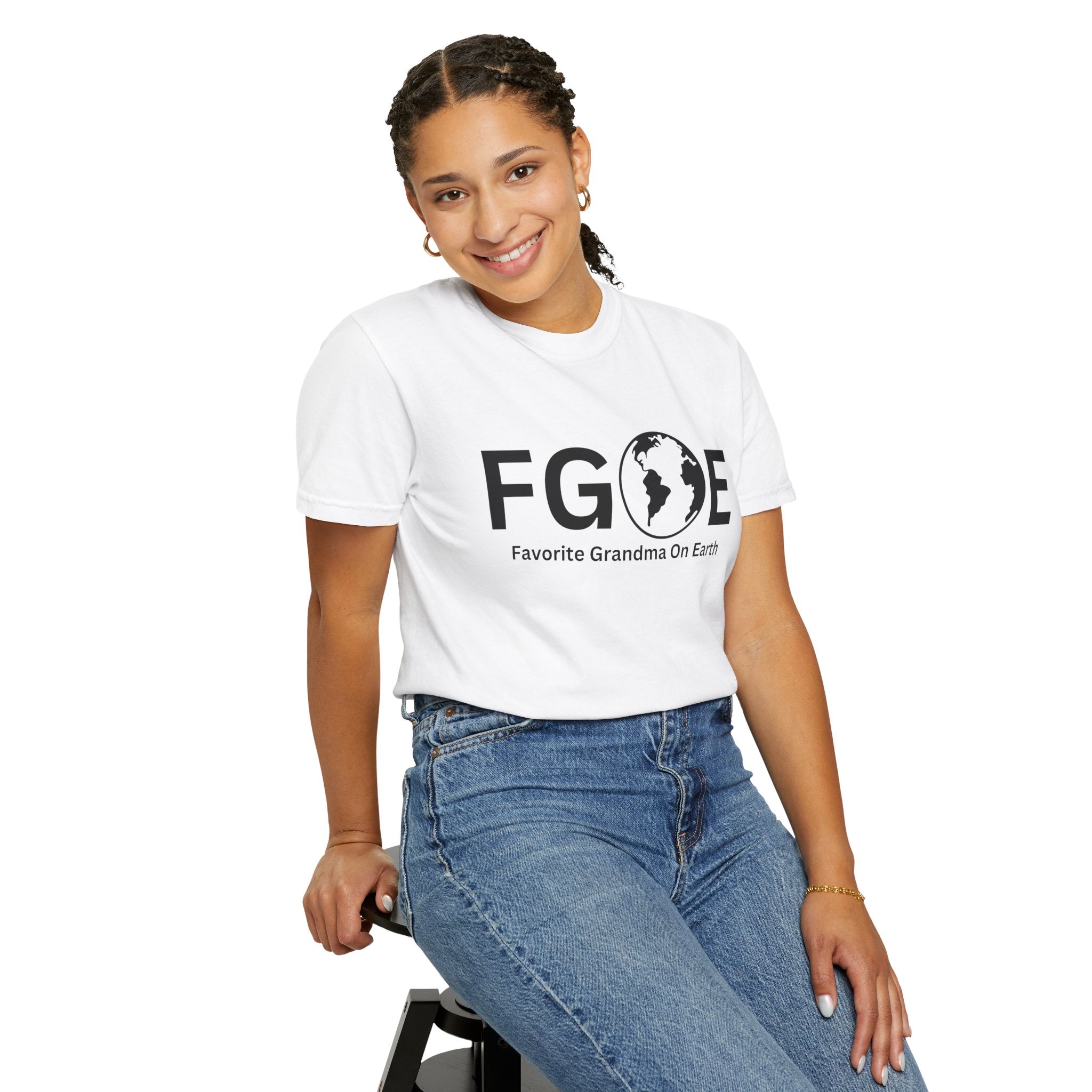 Favorite Grandma On Earth (FGOE) - Comfort Colors 1717 Garment-Dyed T-Shirt