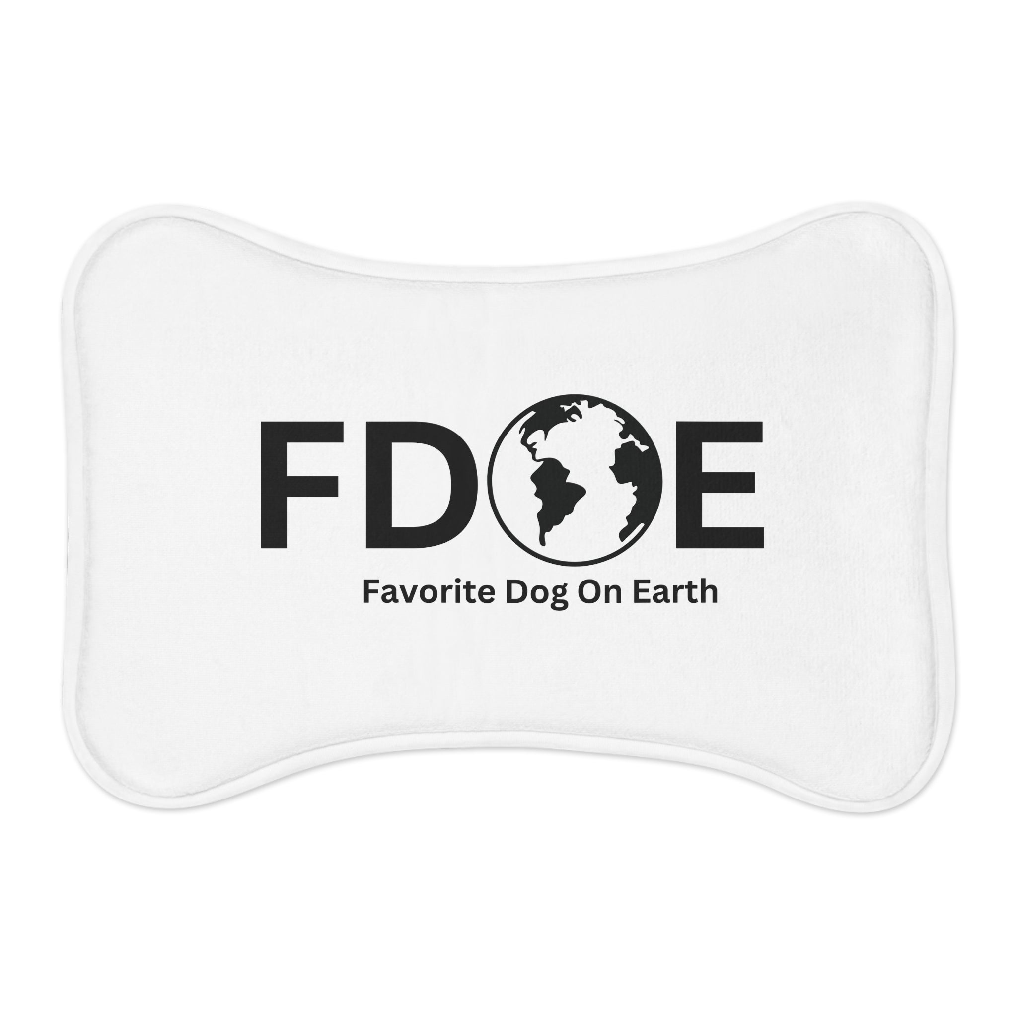 Favorite Dog On Earth (FDOE) - Bone-Shaped Personalized Pet Feeding Mat