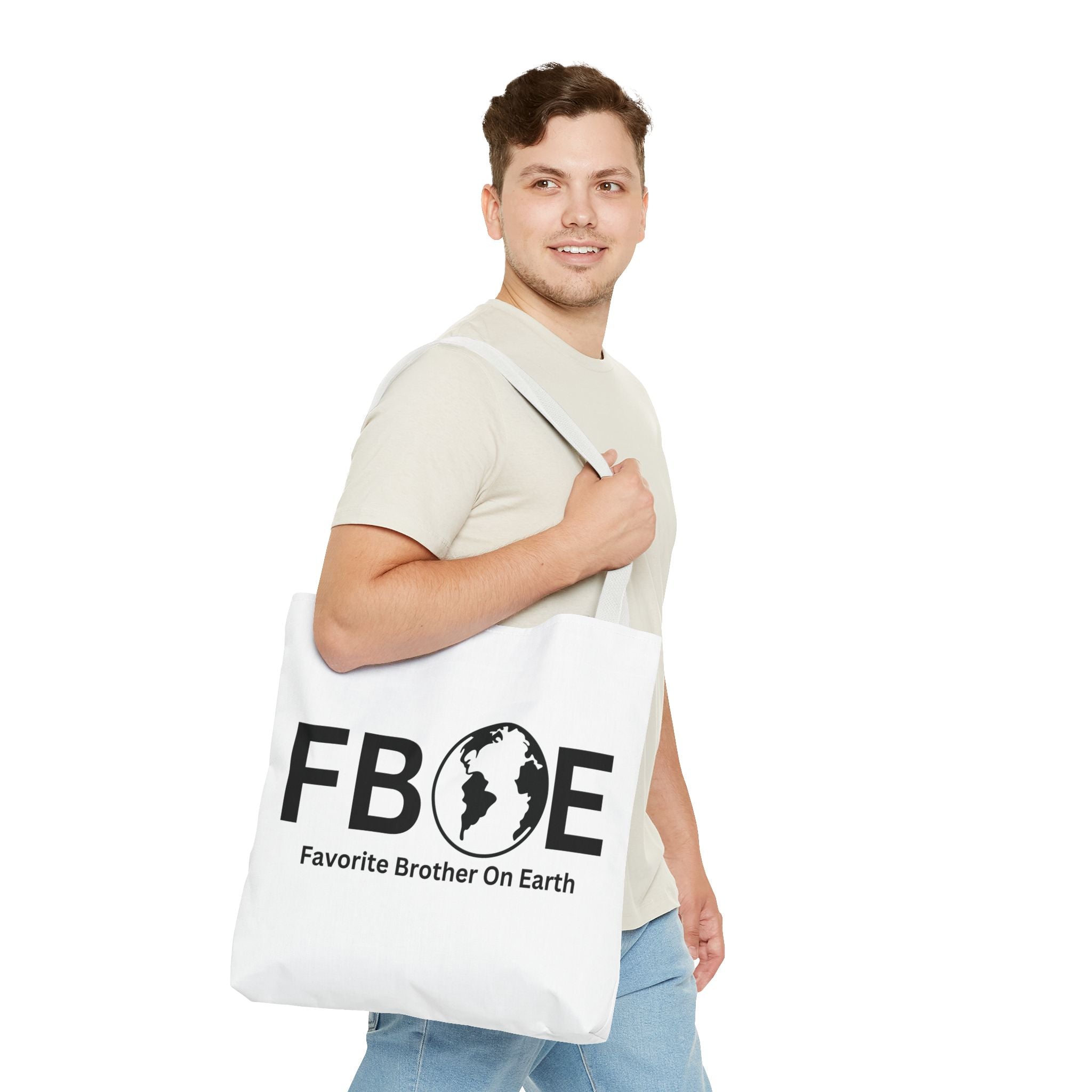 Favorite Brother On Earth (FBOE) Tote Bag - Custom Printed Stylish and Functional Tote