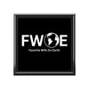 Favorite Wife on Earth (FWOE) Personalized Jewelry Box – Ebony Black, Golden Oak, or Red Mahogany